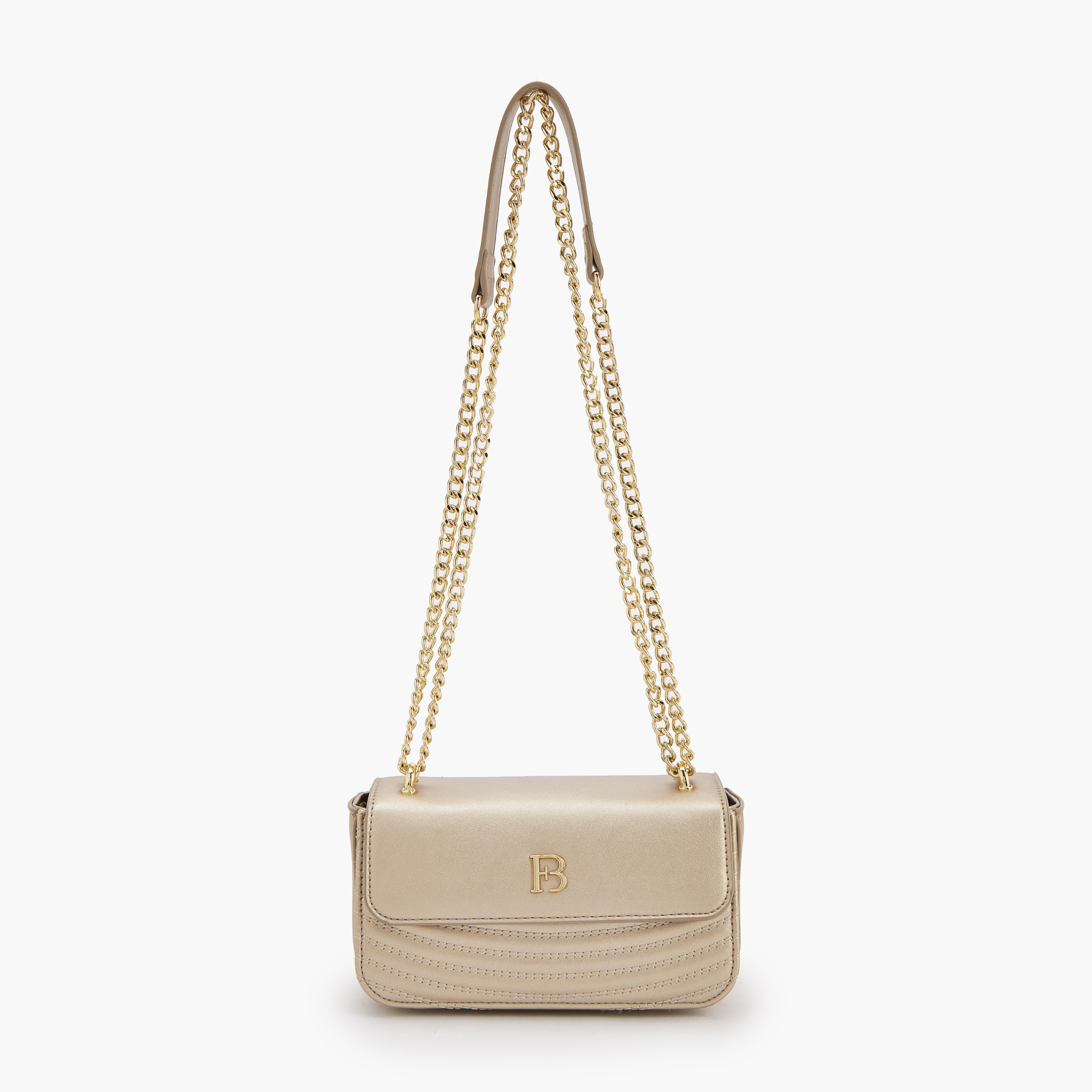 شنطة كروس بودي بارزة الملمس بحزام سلسلة من فلورا بيلا-women-bagsandwallets-handbags-image-1