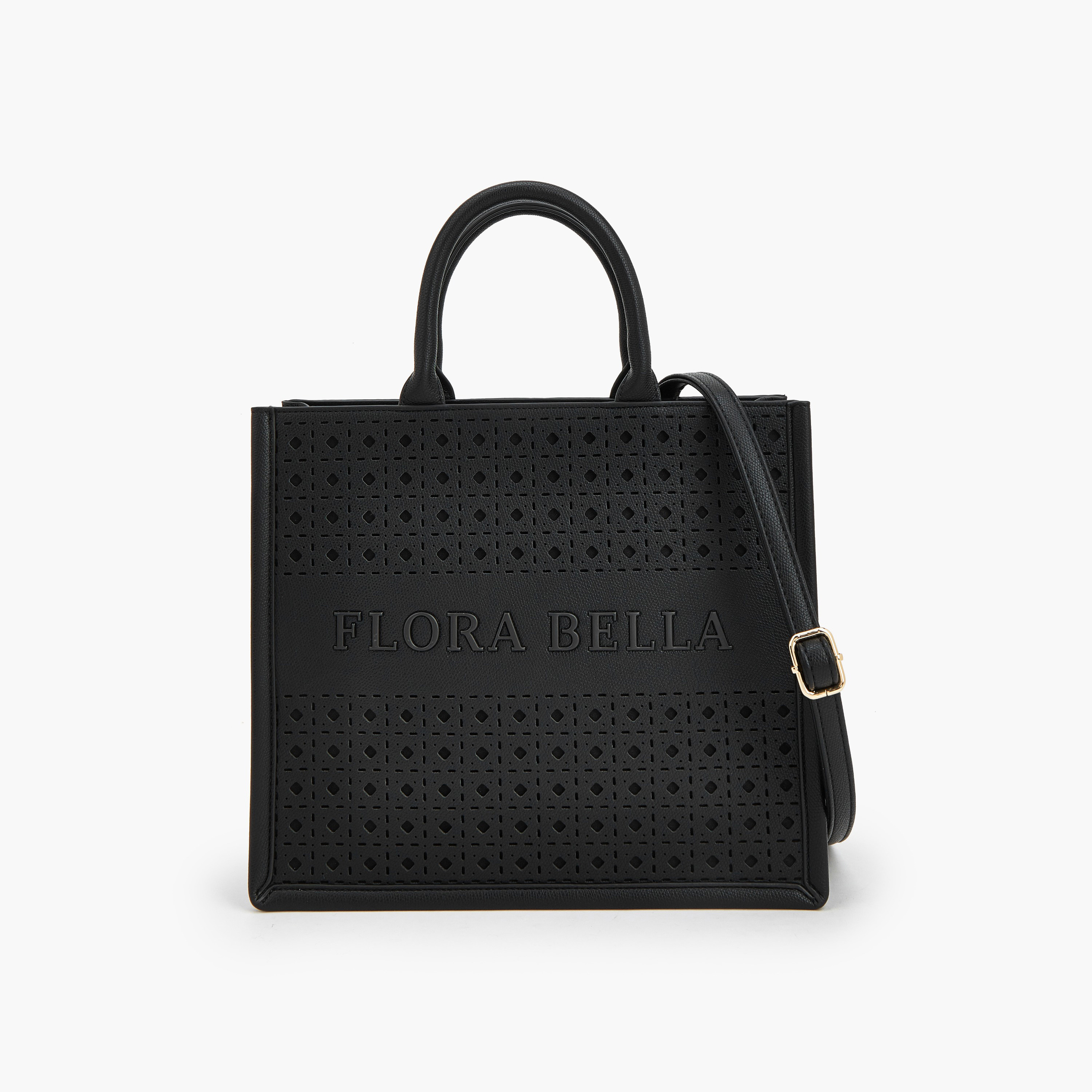 Flora Bella Laser Cut Detail Tote Bag with Detachable Strap-women-bagsandwallets-handbags-image-1