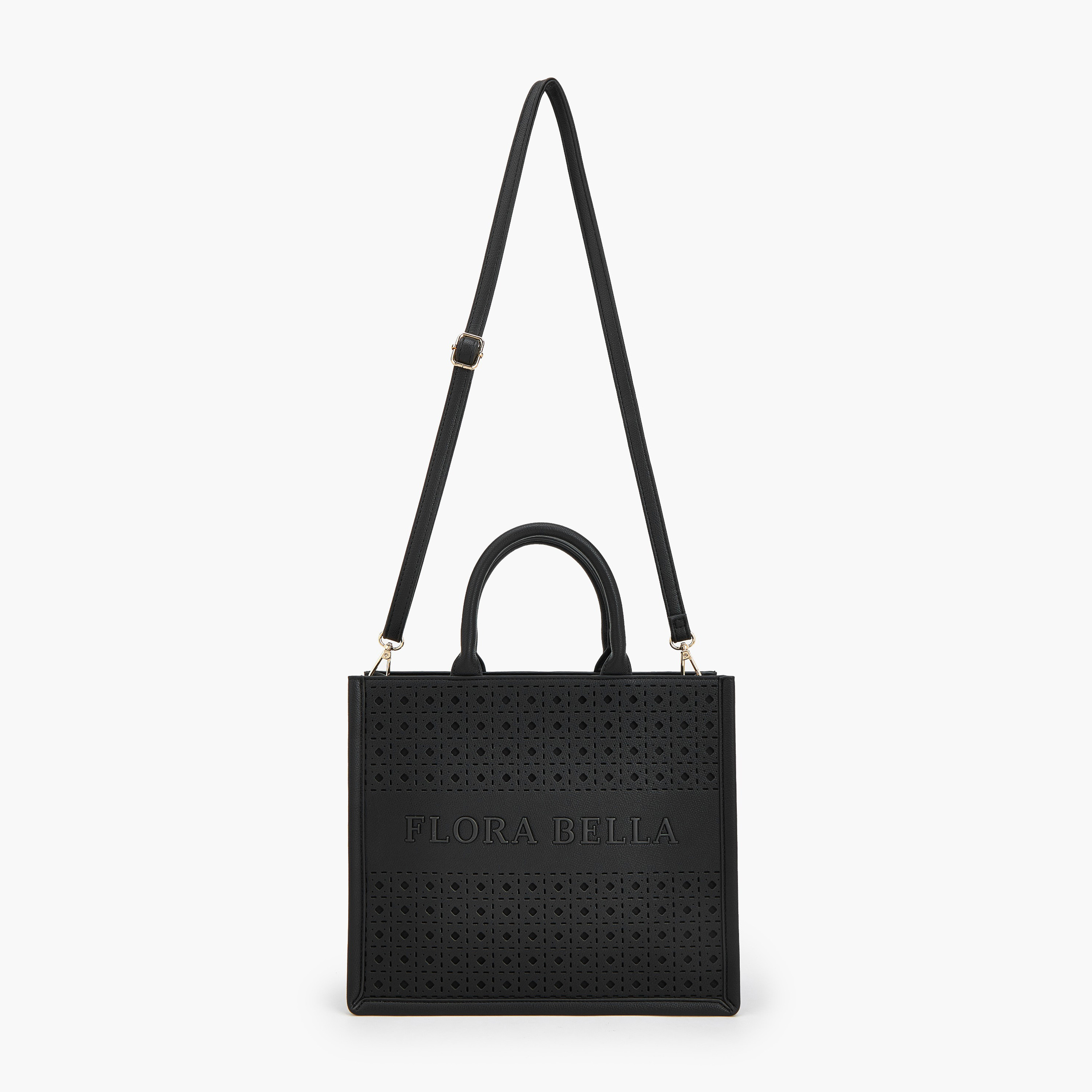 Flora Bella Laser Cut Detail Tote Bag with Detachable Strap-women-bagsandwallets-handbags-image-2