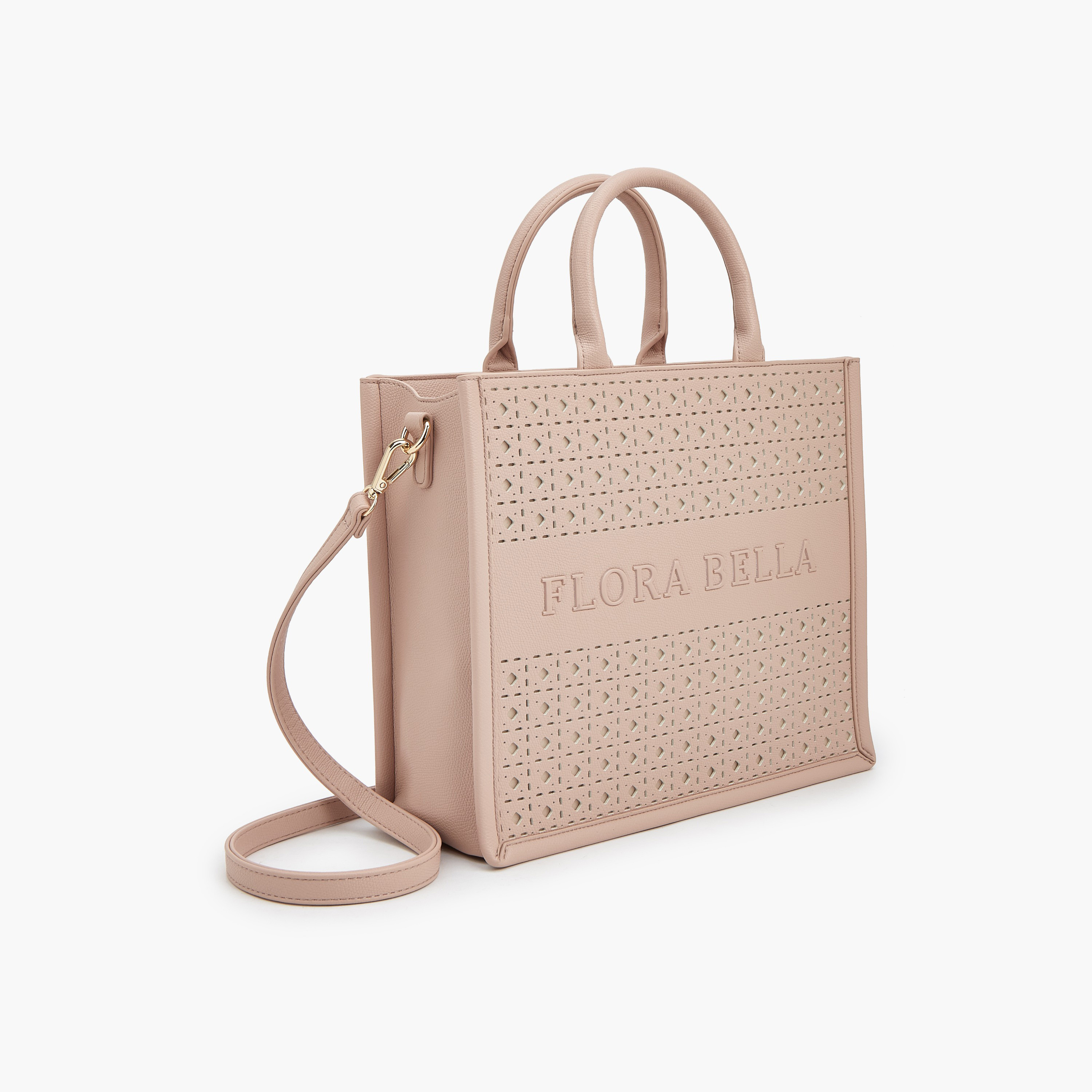 شنطة توتي بتصاميم مفرغة بالليزر وحزام قابل للفصل من فلورا بيلا-women-bagsandwallets-handbags-image-3