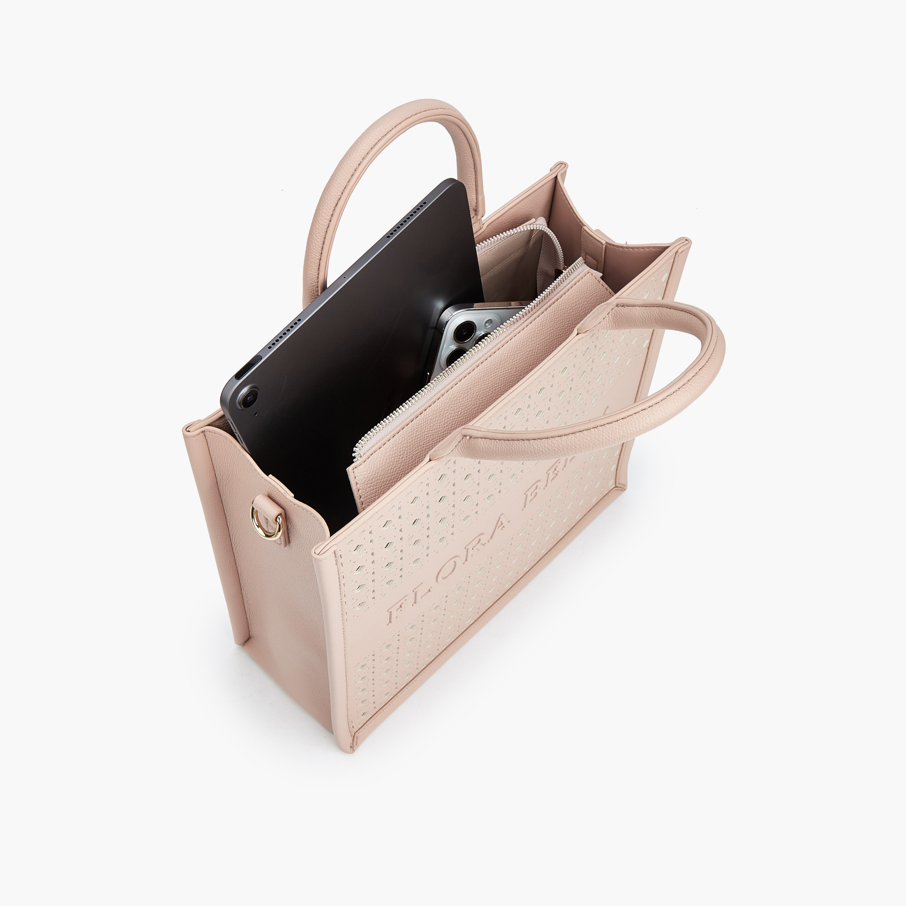 شنطة توتي بتصاميم مفرغة بالليزر وحزام قابل للفصل من فلورا بيلا-women-bagsandwallets-handbags-image-7