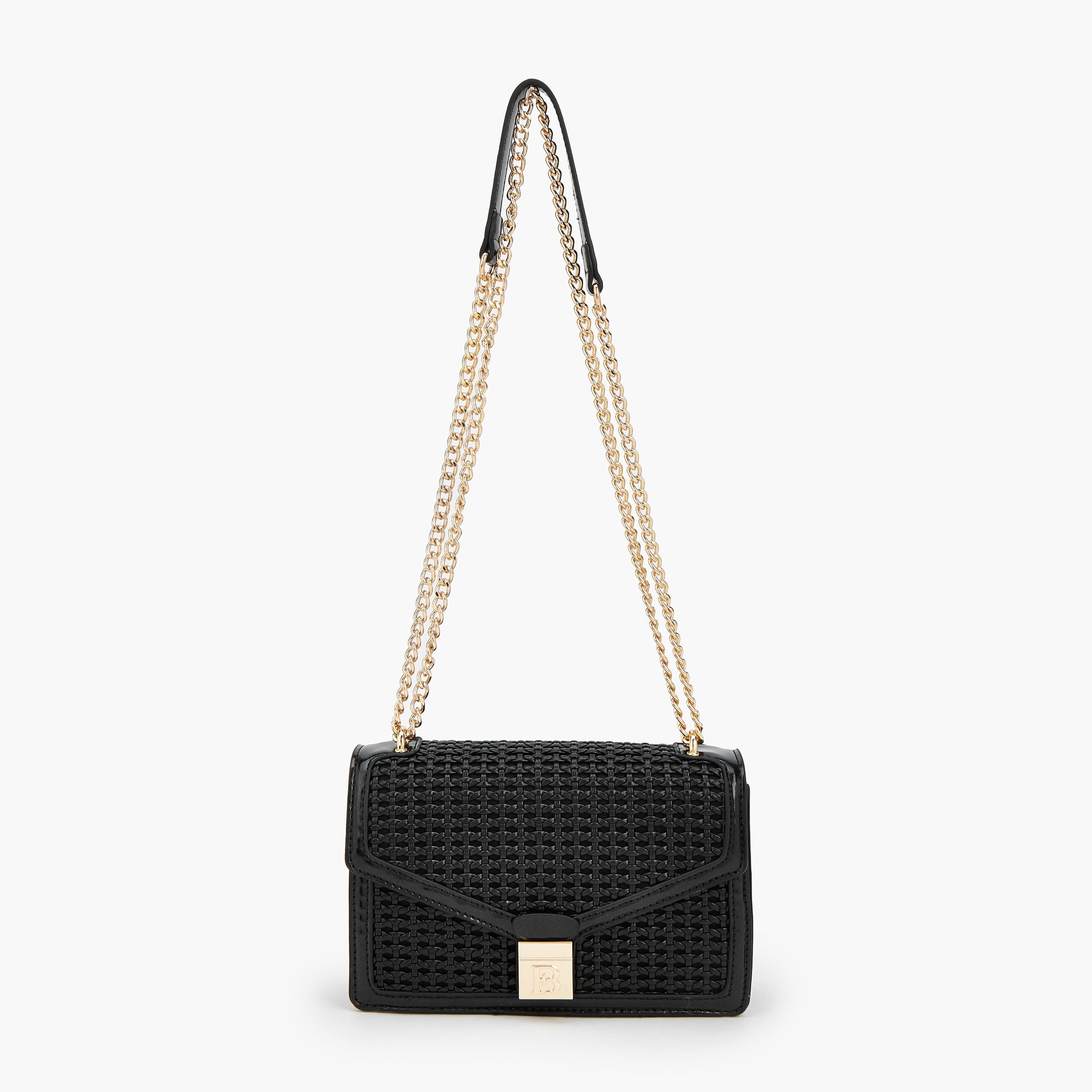 Flora Bella Textured Crossbody Bag with Chain Strap-women-bagsandwallets-handbags-image-1