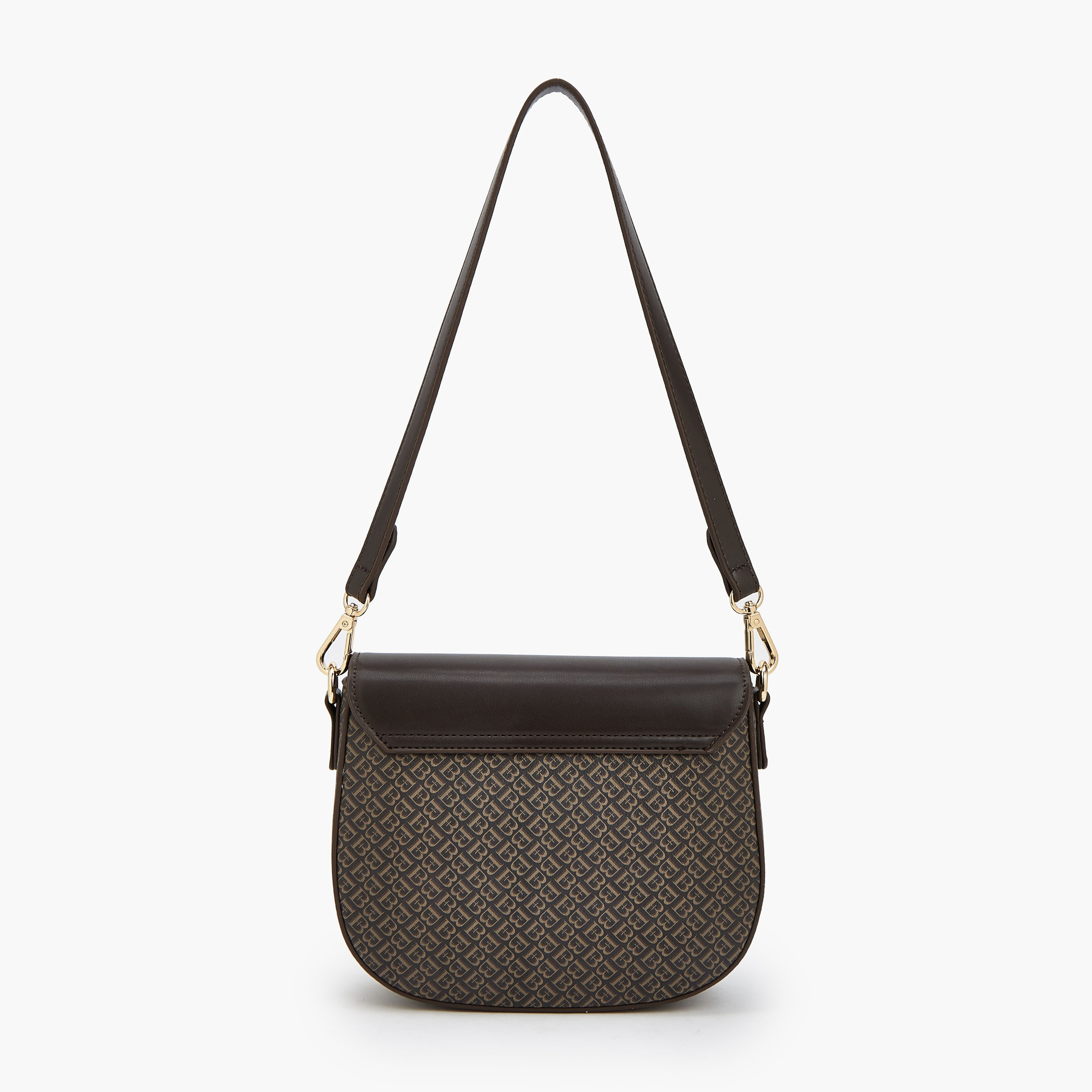 شنطة كتف بطبعات مونوجرام وحزام قابل للفصل من فلورا بيلا-women-bagsandwallets-handbags-image-4
