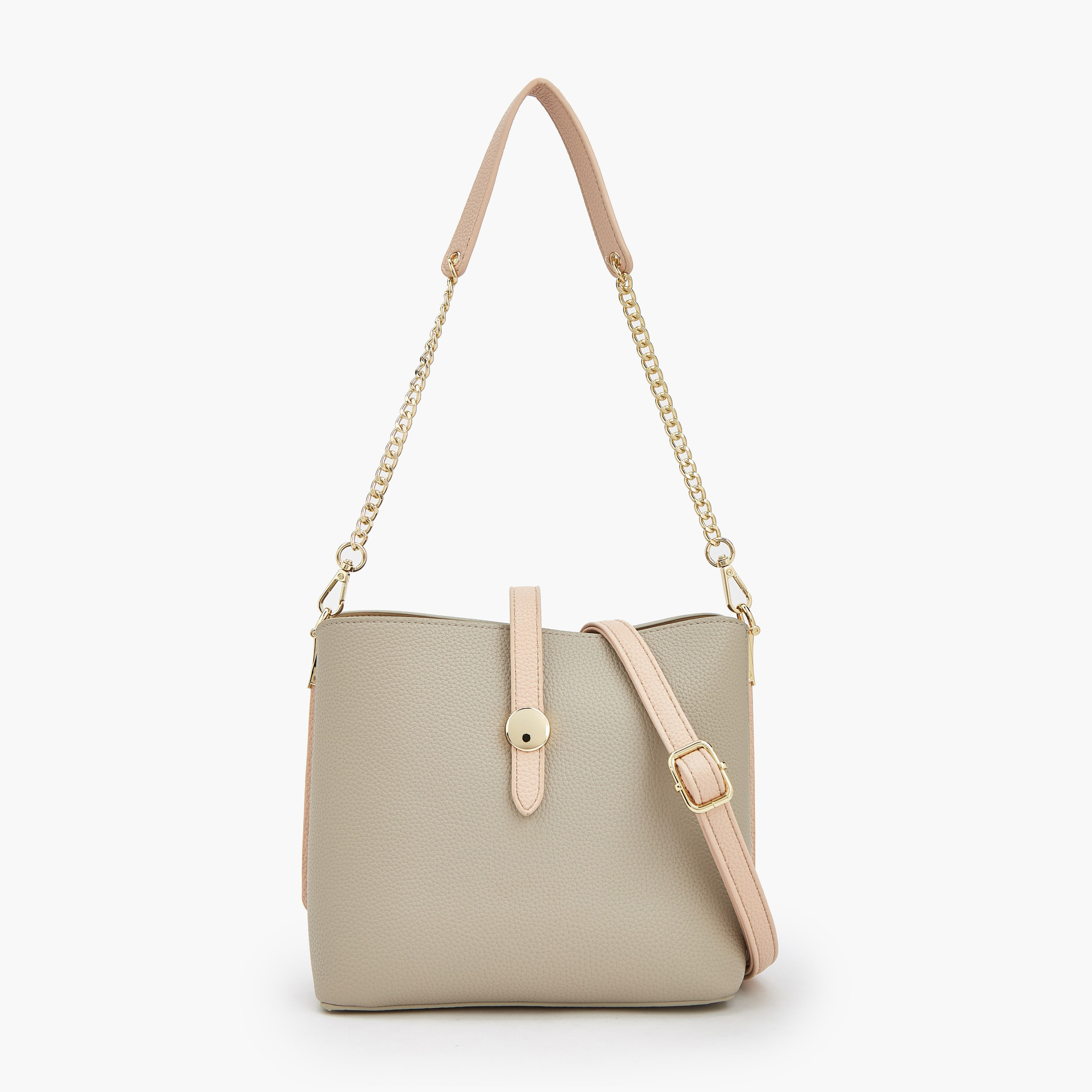 Flora Bella Solid Bucket Bag with Detachable Shoulder Strap-women-bagsandwallets-handbags-image-1