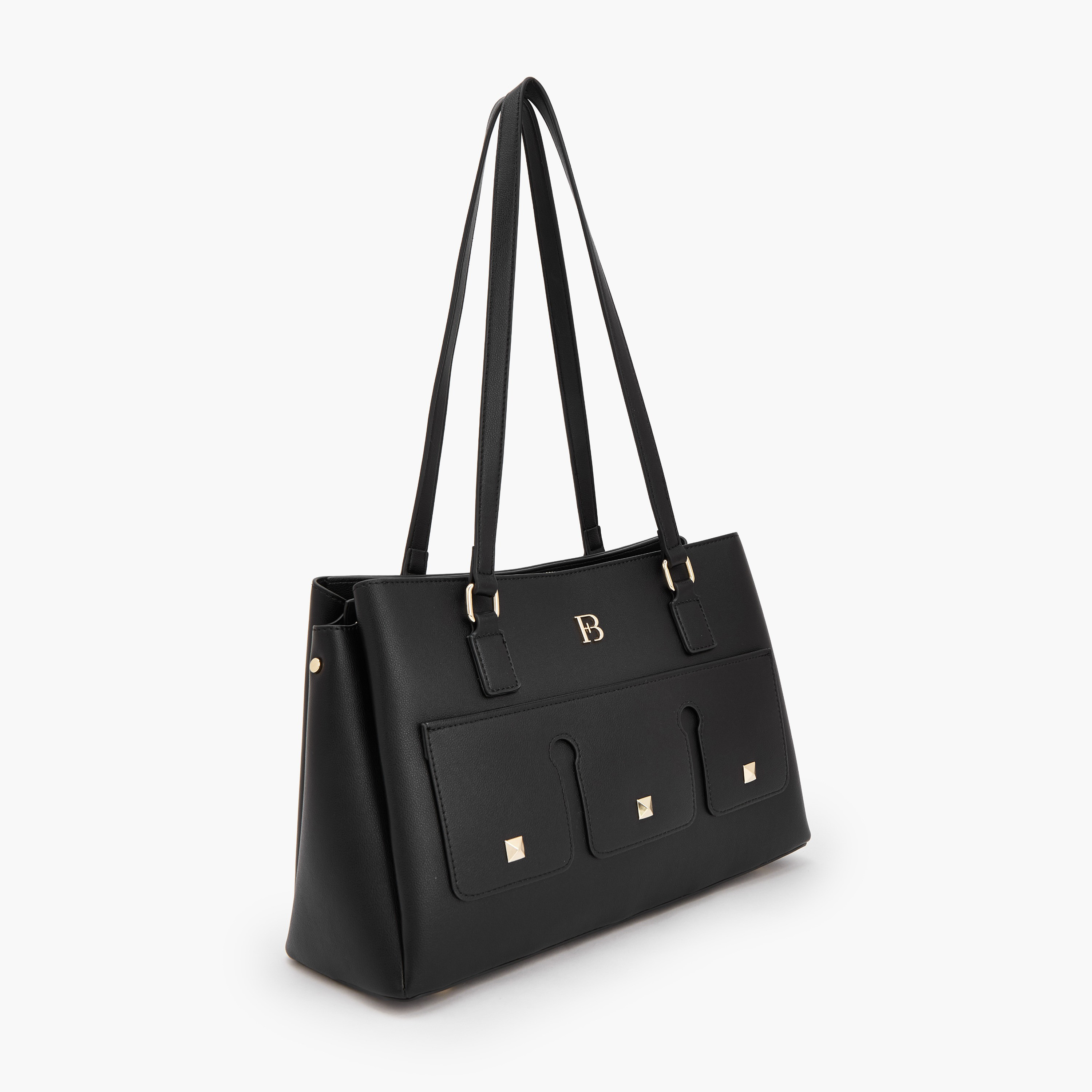 Flora Bella Solid Tote Bag with Double Handle-women-bagsandwallets-handbags-image-2