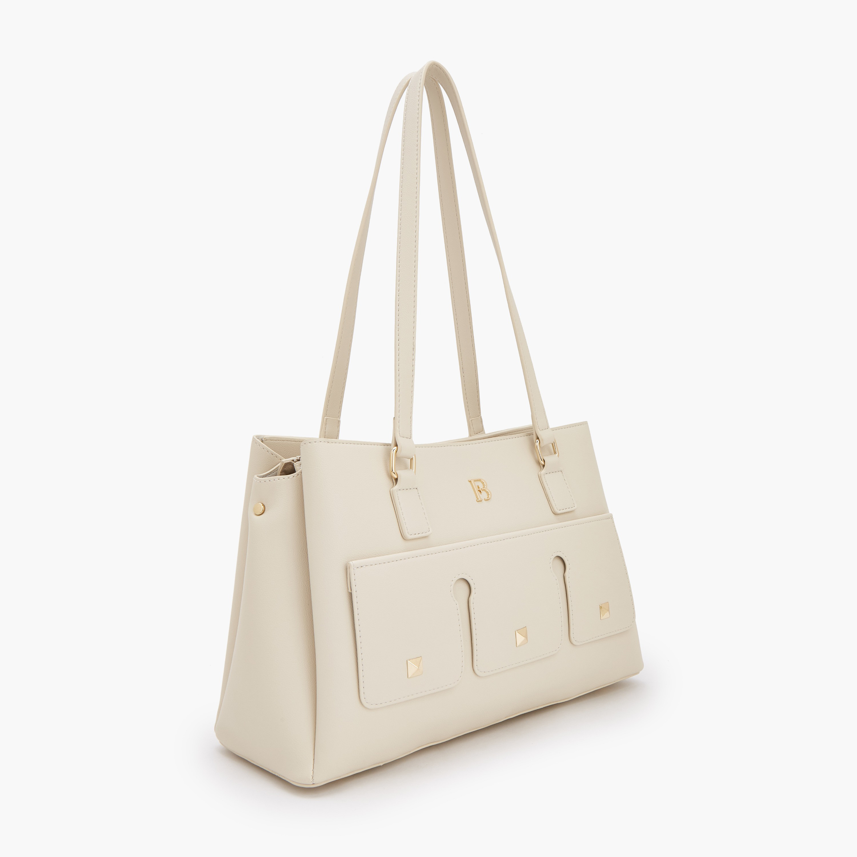 Flora Bella Solid Tote Bag with Double Handle-women-bagsandwallets-handbags-image-2