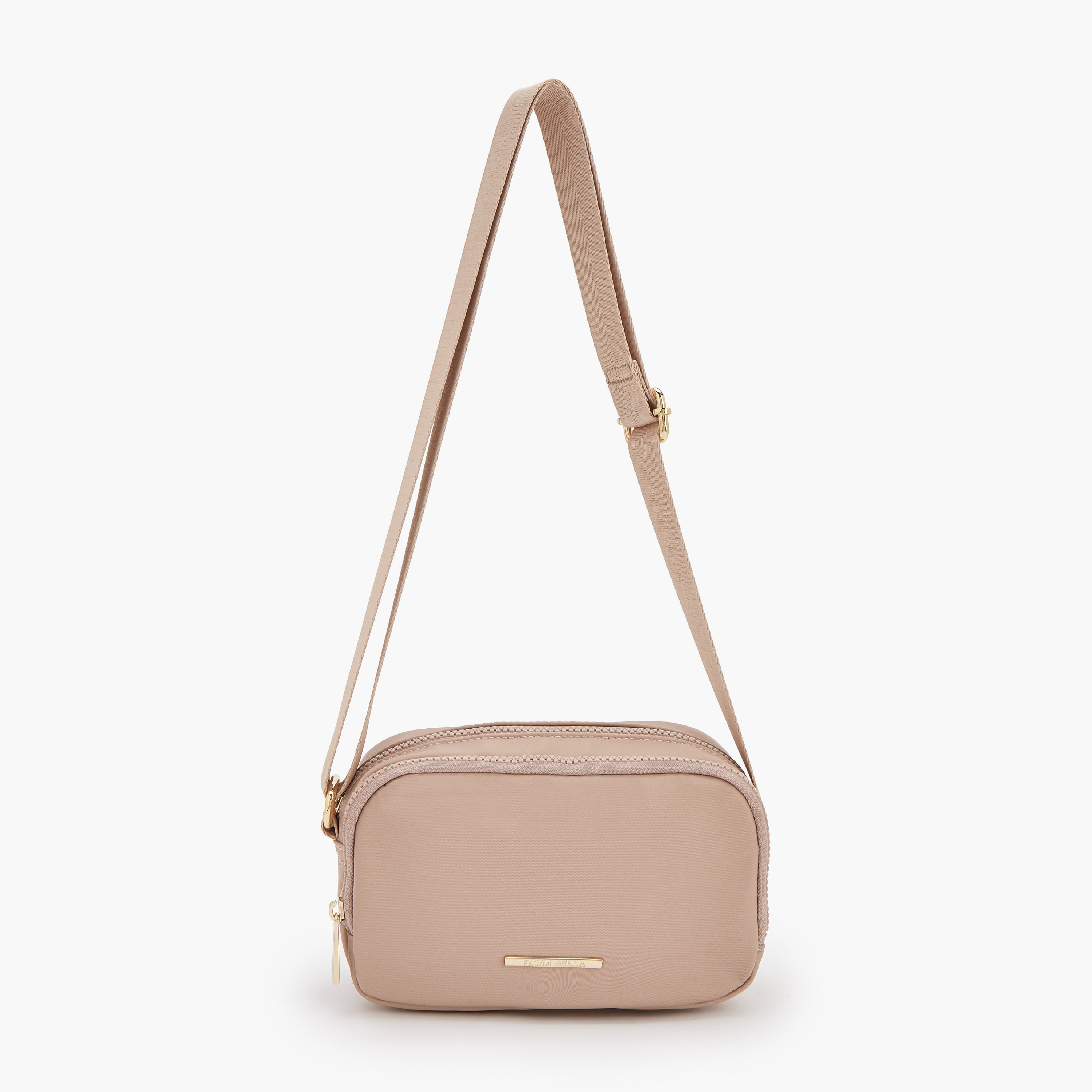 شنطة كروس بودي سادة بحزام قابل للتعديل من فلورا بيلا-women-bagsandwallets-handbags-image-1