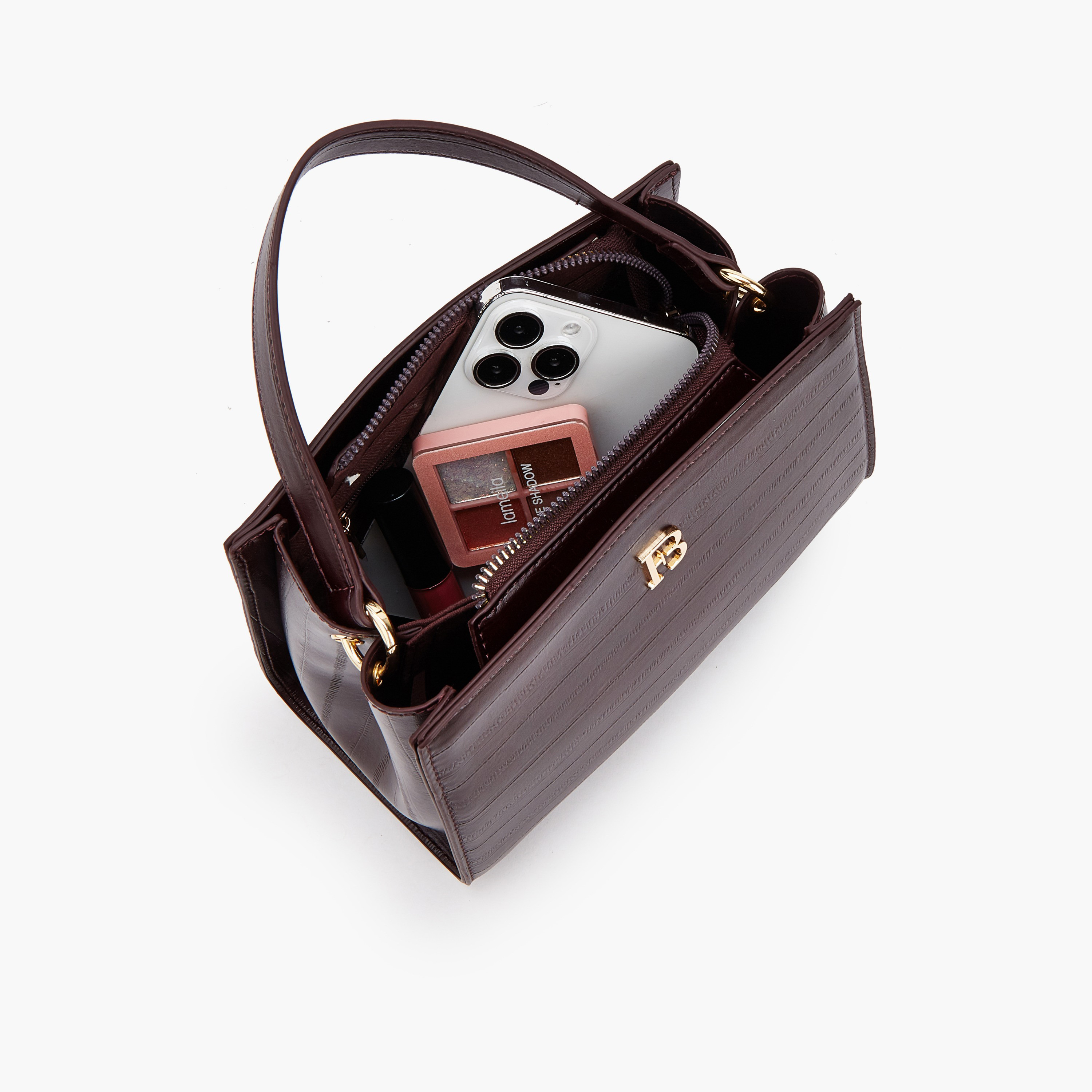 شنطة كتف بارزة الملمس بحزام قابل للفصل من فلورا بيلا-women-bagsandwallets-handbags-image-7