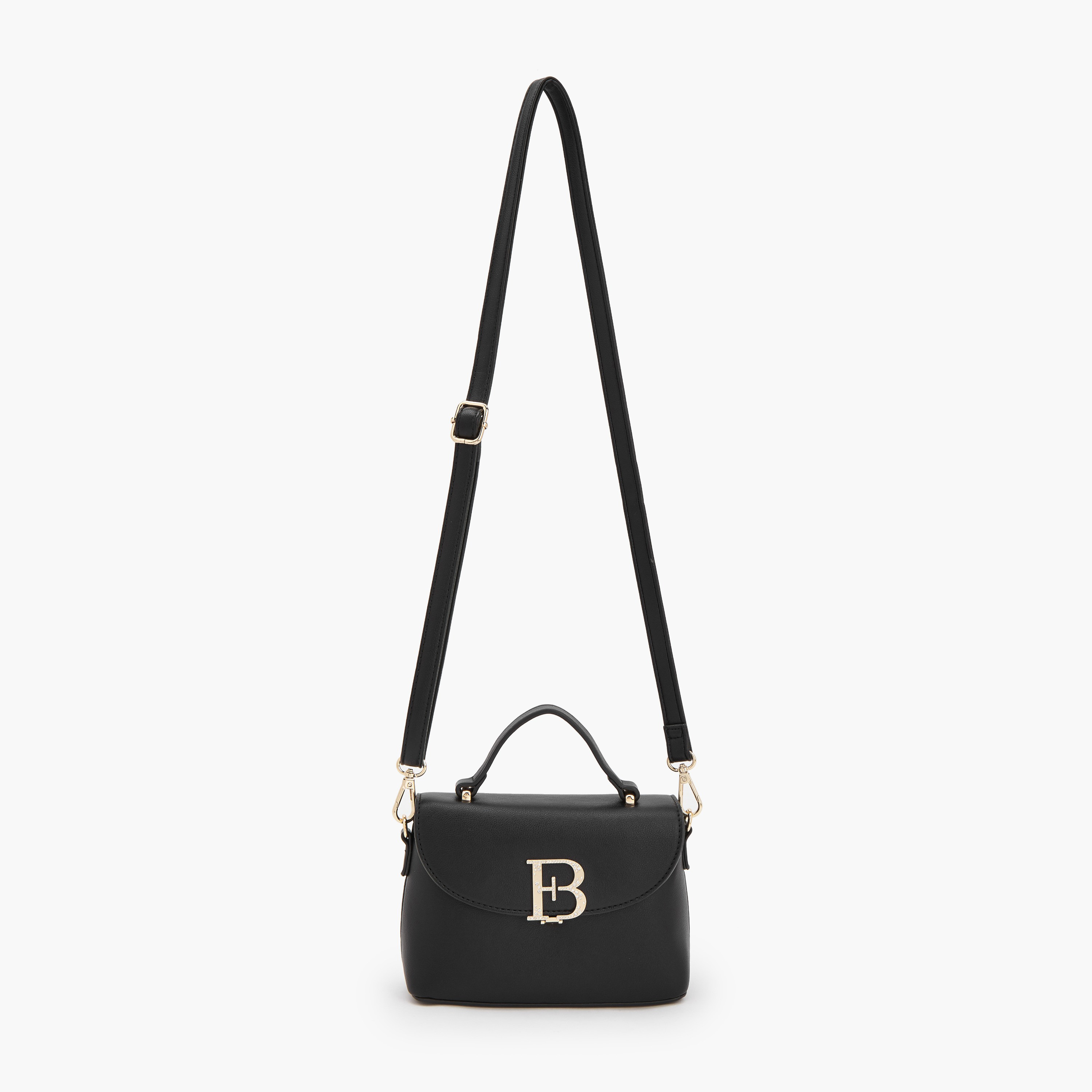 Flora Bella Solid Satchel Bag with Detachable Strap and Flap Closure-women-bagsandwallets-handbags-image-2