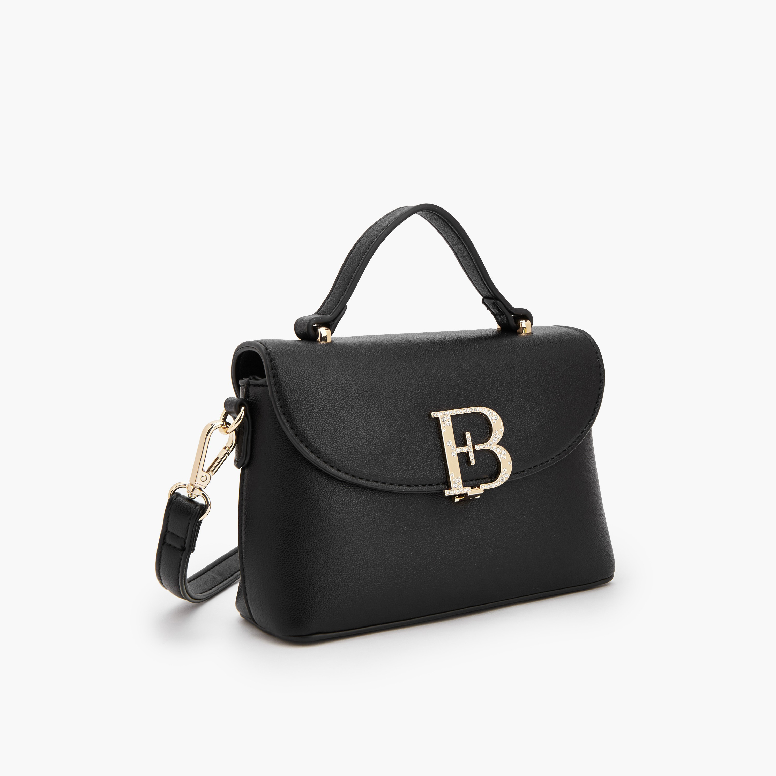 Flora Bella Solid Satchel Bag with Detachable Strap and Flap Closure-women-bagsandwallets-handbags-image-10