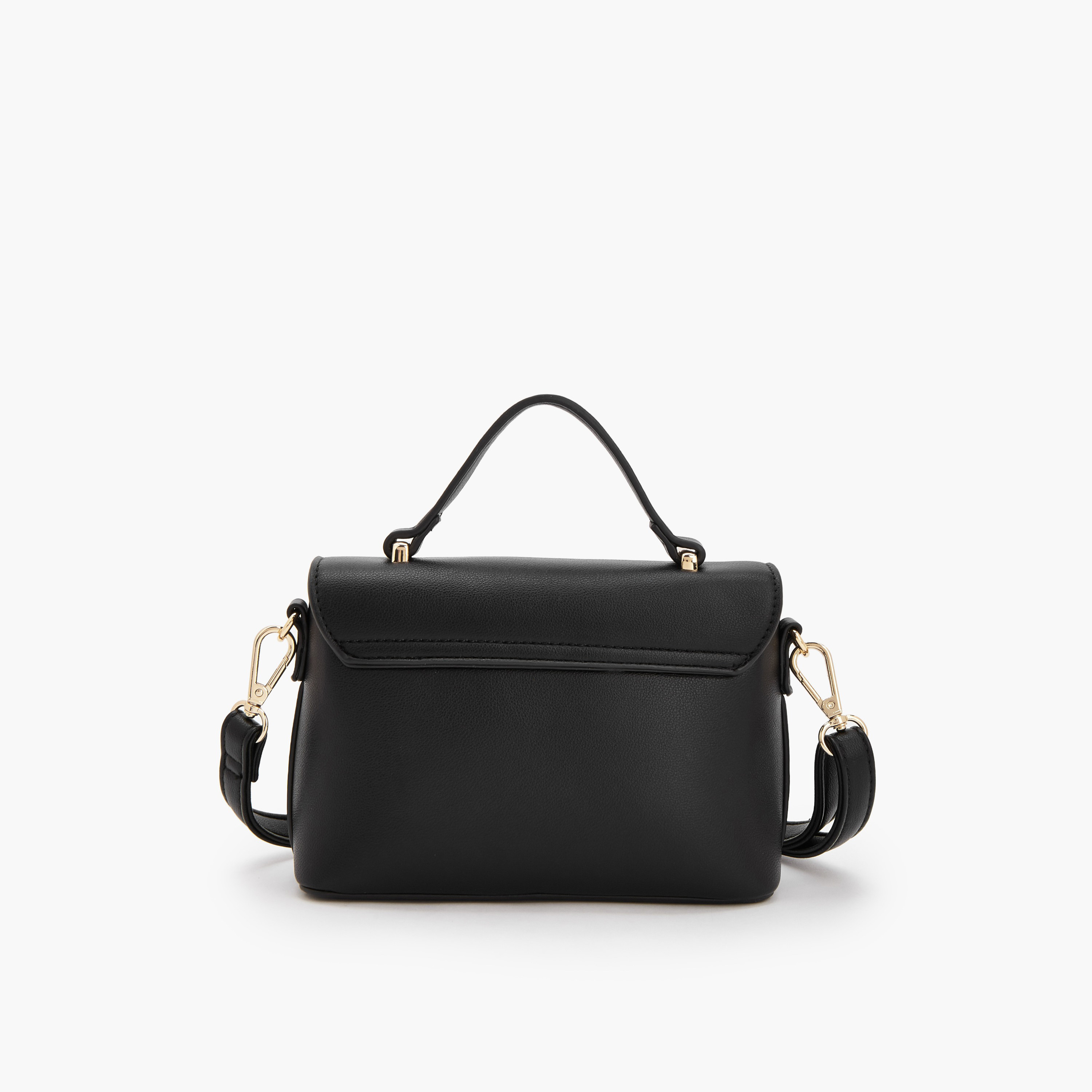Flora Bella Solid Satchel Bag with Detachable Strap and Flap Closure-women-bagsandwallets-handbags-image-5