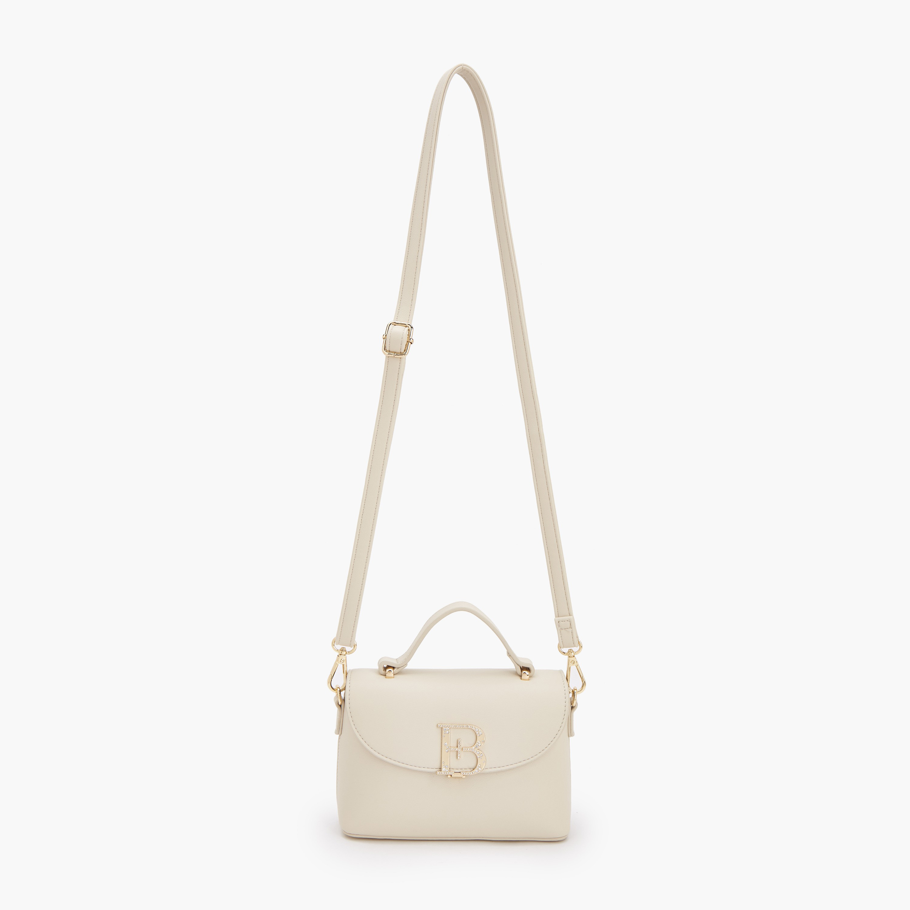 Flora Bella Solid Satchel Bag with Detachable Strap and Flap Closure-women-bagsandwallets-handbags-image-2