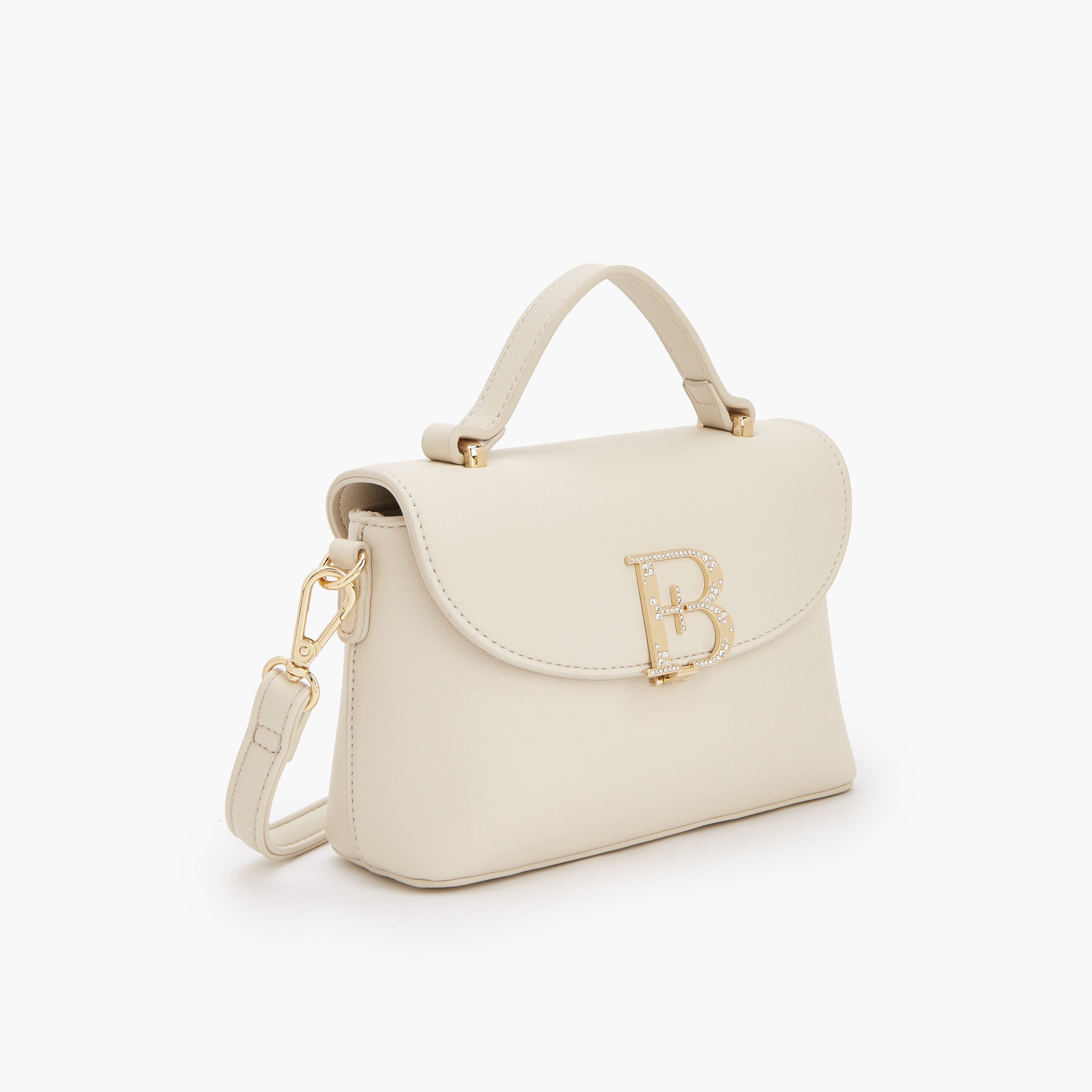 Flora Bella Solid Satchel Bag with Detachable Strap and Flap Closure-women-bagsandwallets-handbags-image-3