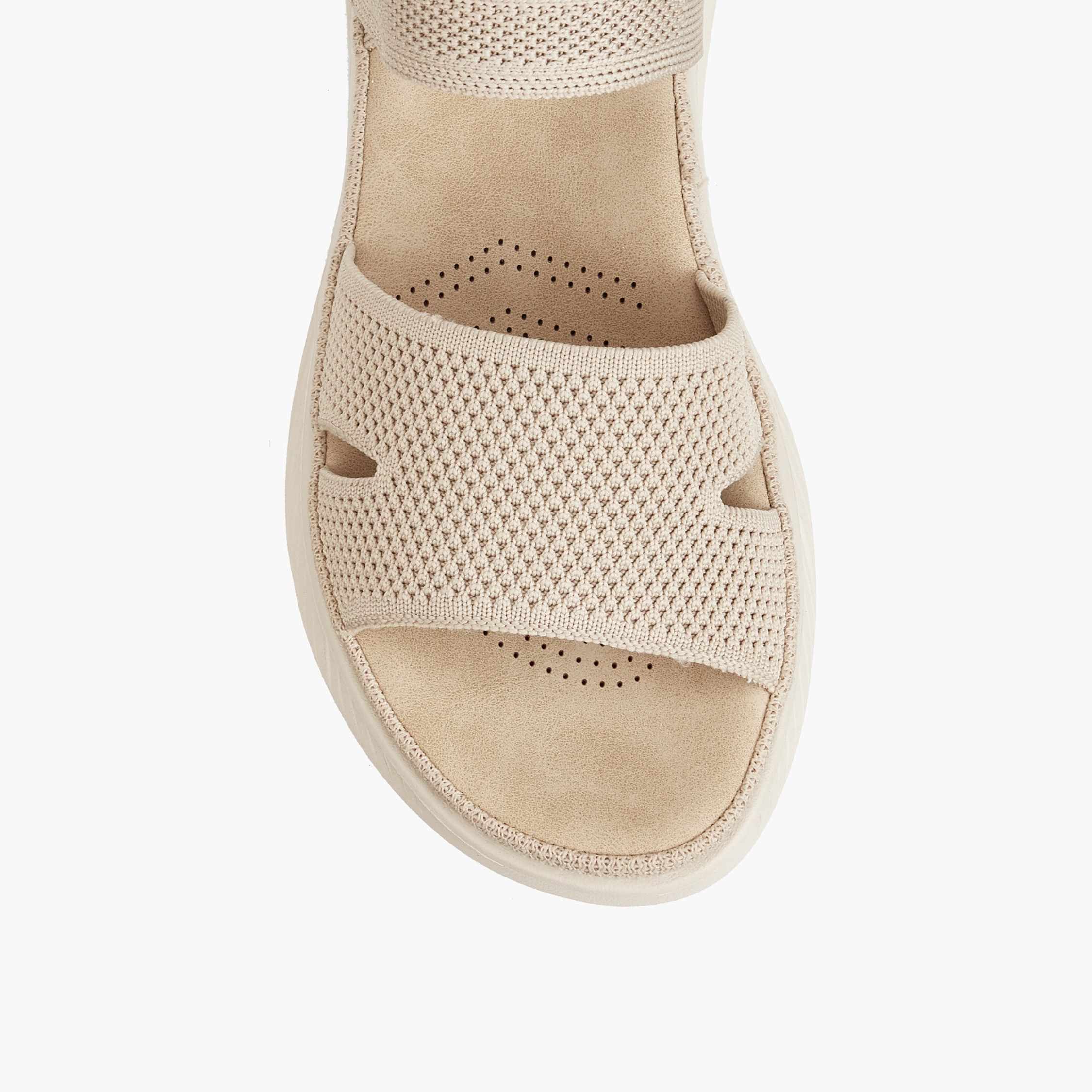 Le Confort Flyknit Textured Sandals with Hook and Loop Closure-women-shoes-sandals-heeled-image-4