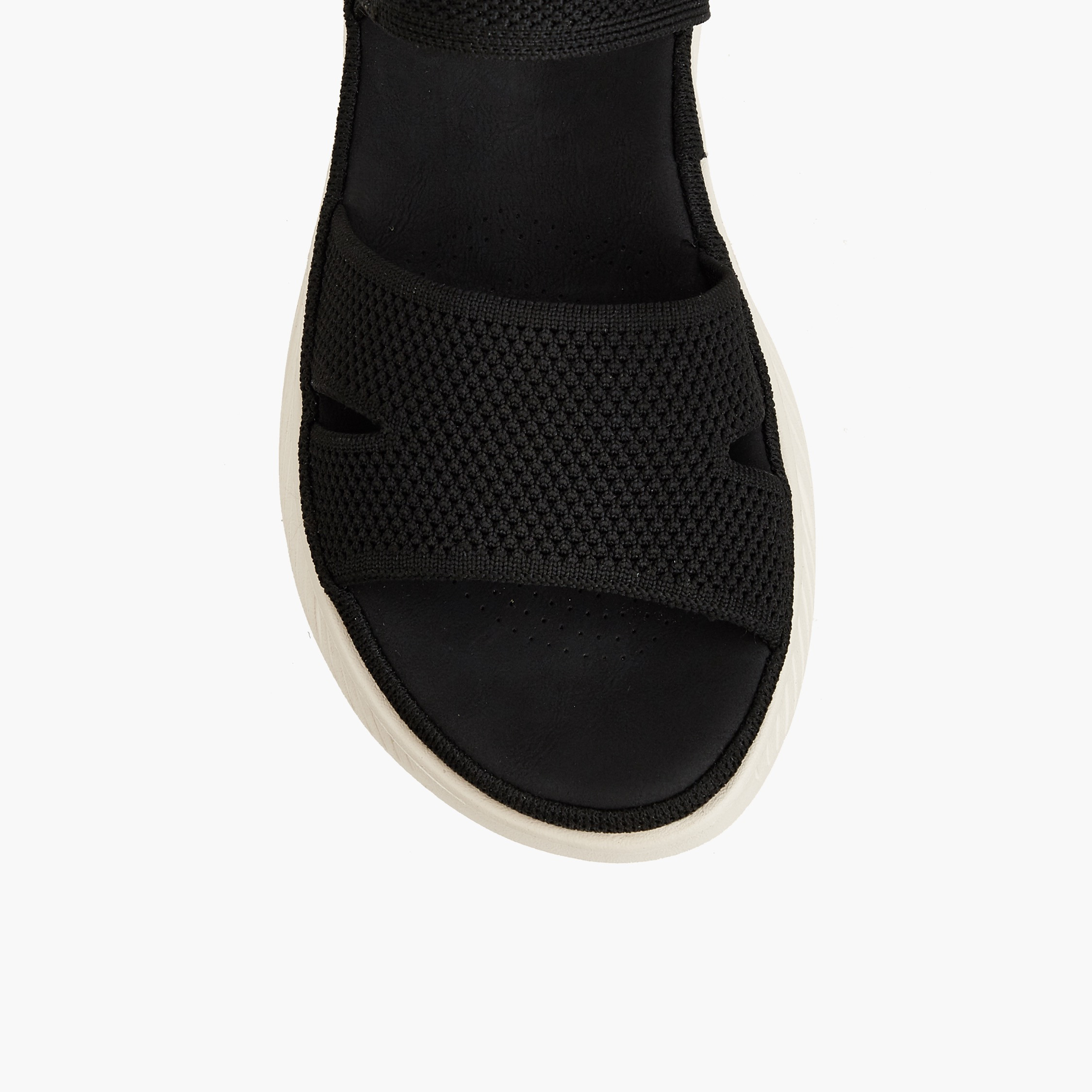 Le Confort Flyknit Textured Sandals with Hook and Loop Closure-women-shoes-sandals-heeled-image-4
