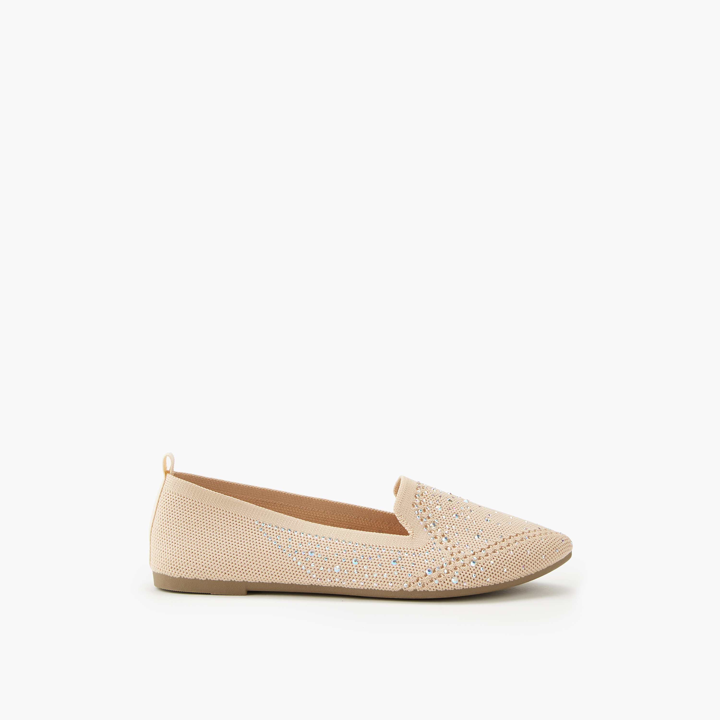Flora Bella Embellished Slip-On Ballerina Shoes with Pull Tab-women-shoes-ballerinas-image-2