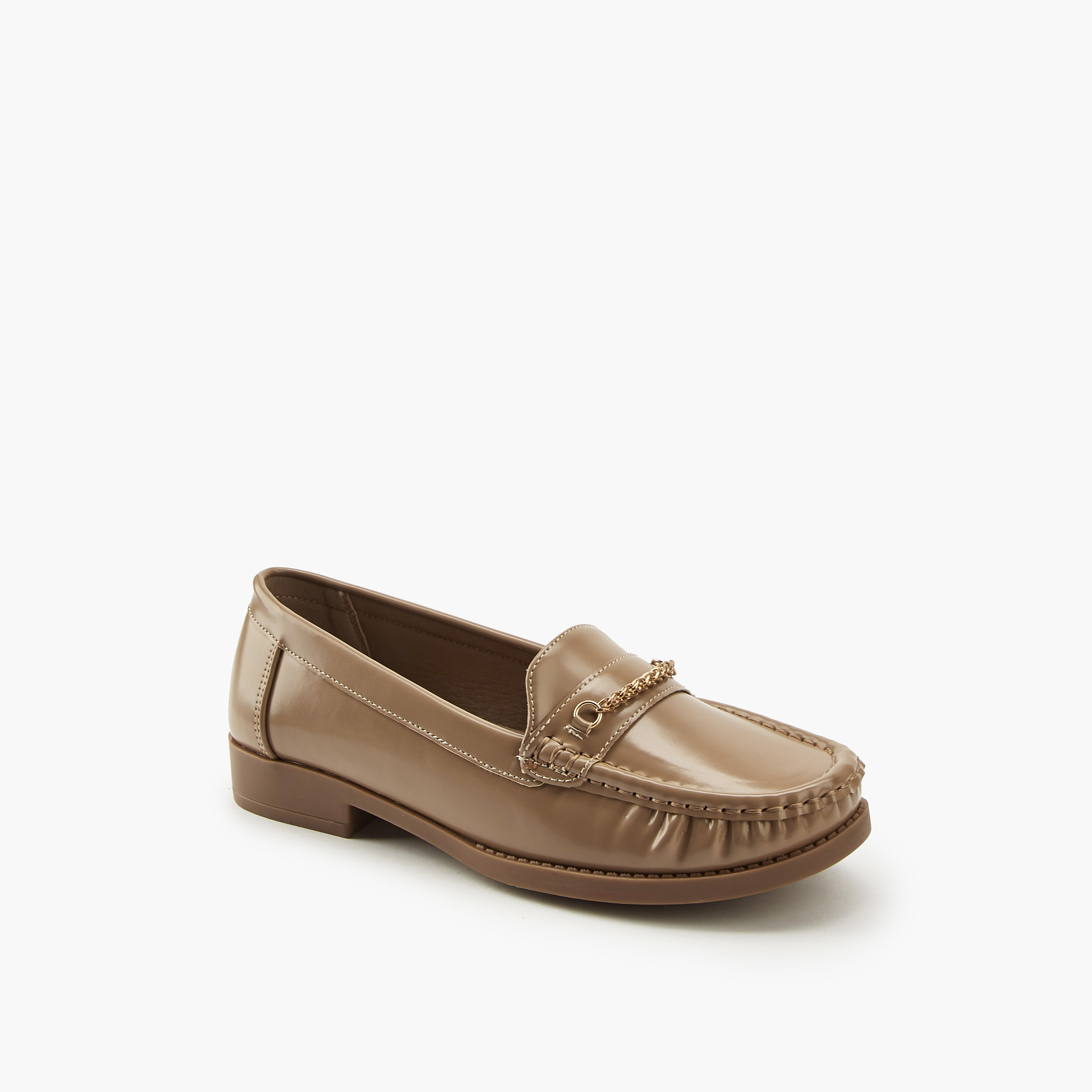 Flora Bella Chain Detail Slip-On Loafers-women-shoes-loafersandmoccasins-image-3