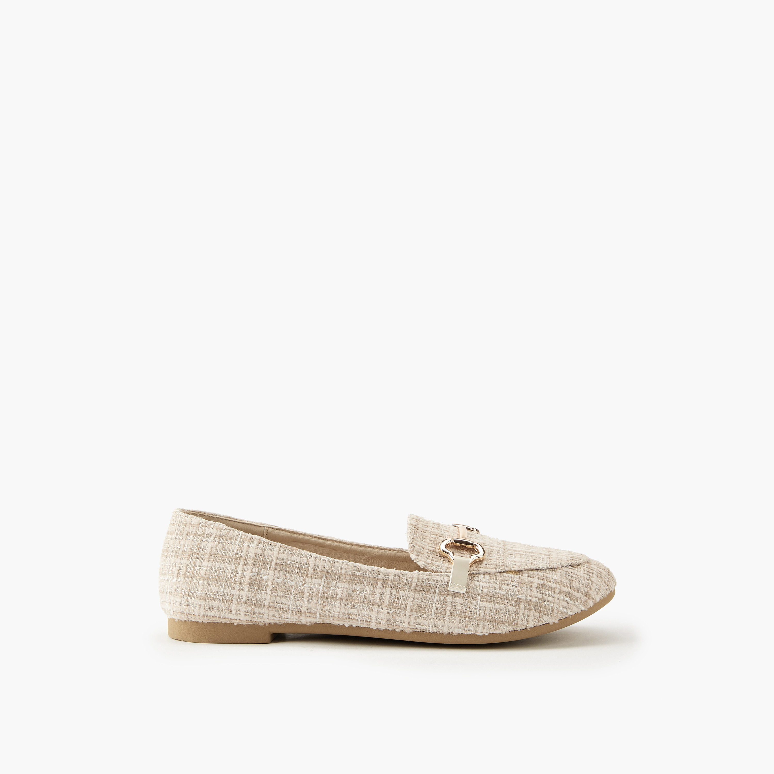 Flora Bella Textured Slip-On Loafers with Metallic Accent-women-shoes-loafersandmoccasins-image-2