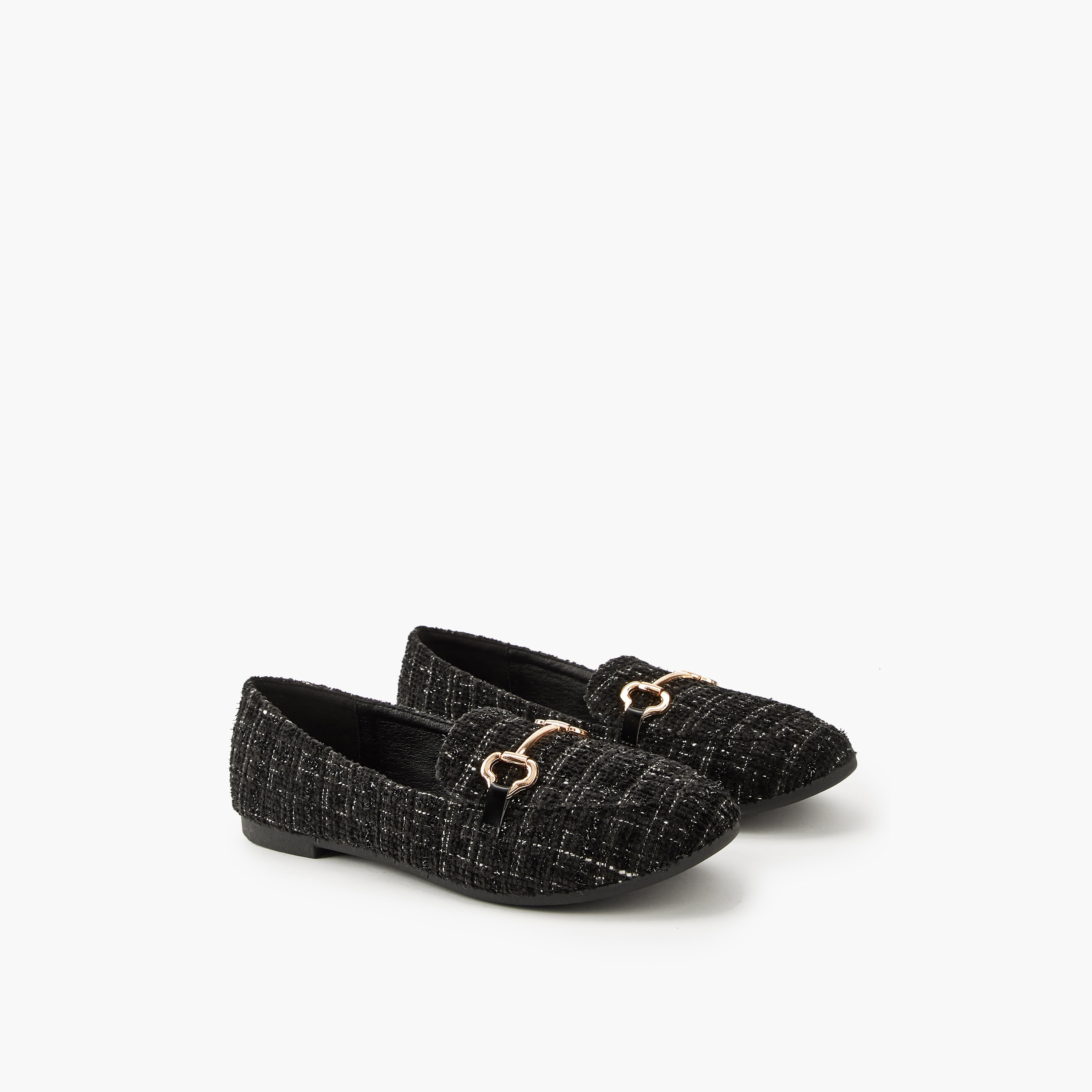 حذاء سهل الارتداء بارز الملمس بزينة ميتاليك من فلورا بيلا-women-shoes-loafersandmoccasins-image-1