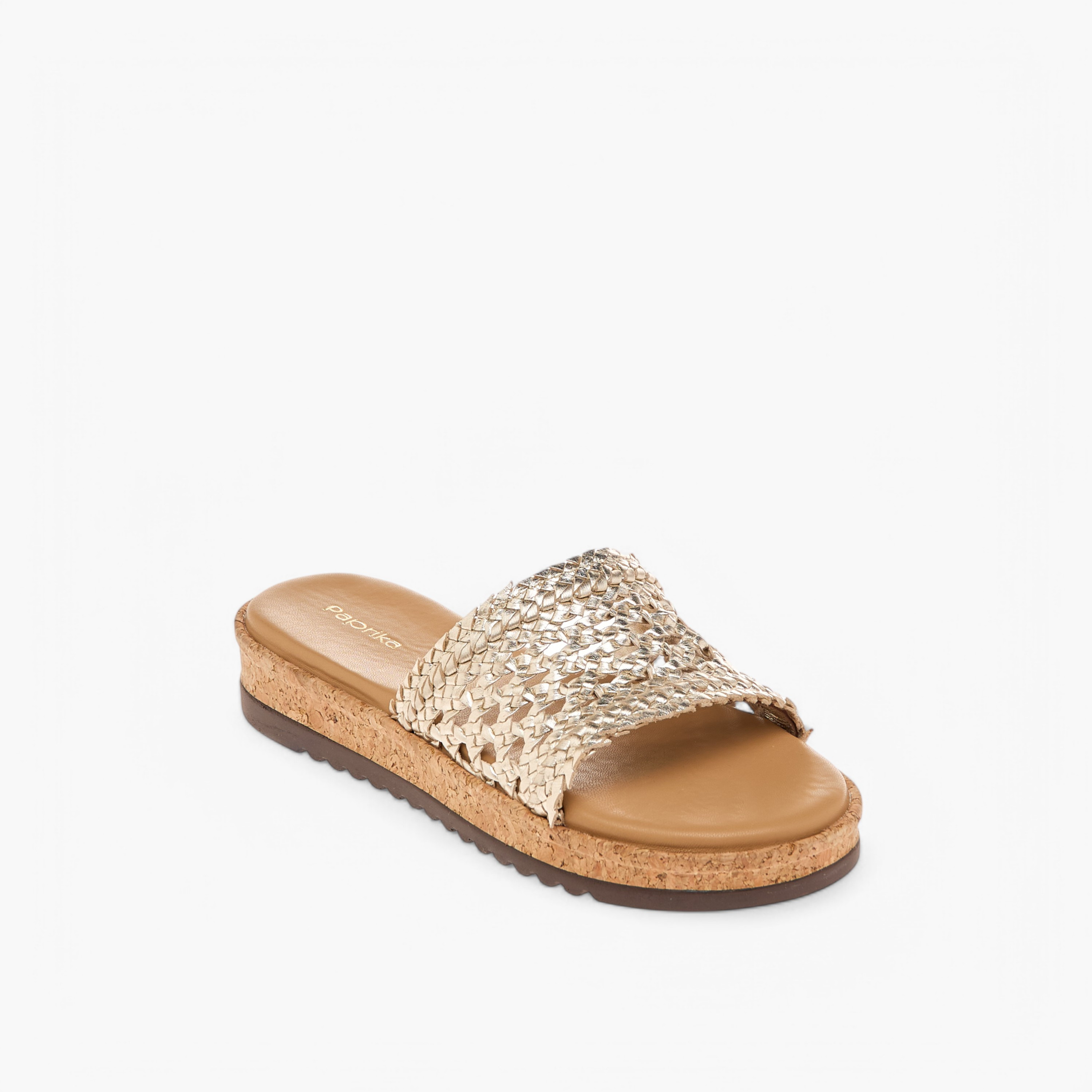 Paprika Braid Textured Slip-On Comfort Sandals-women-shoes-flats-sandals-image-2