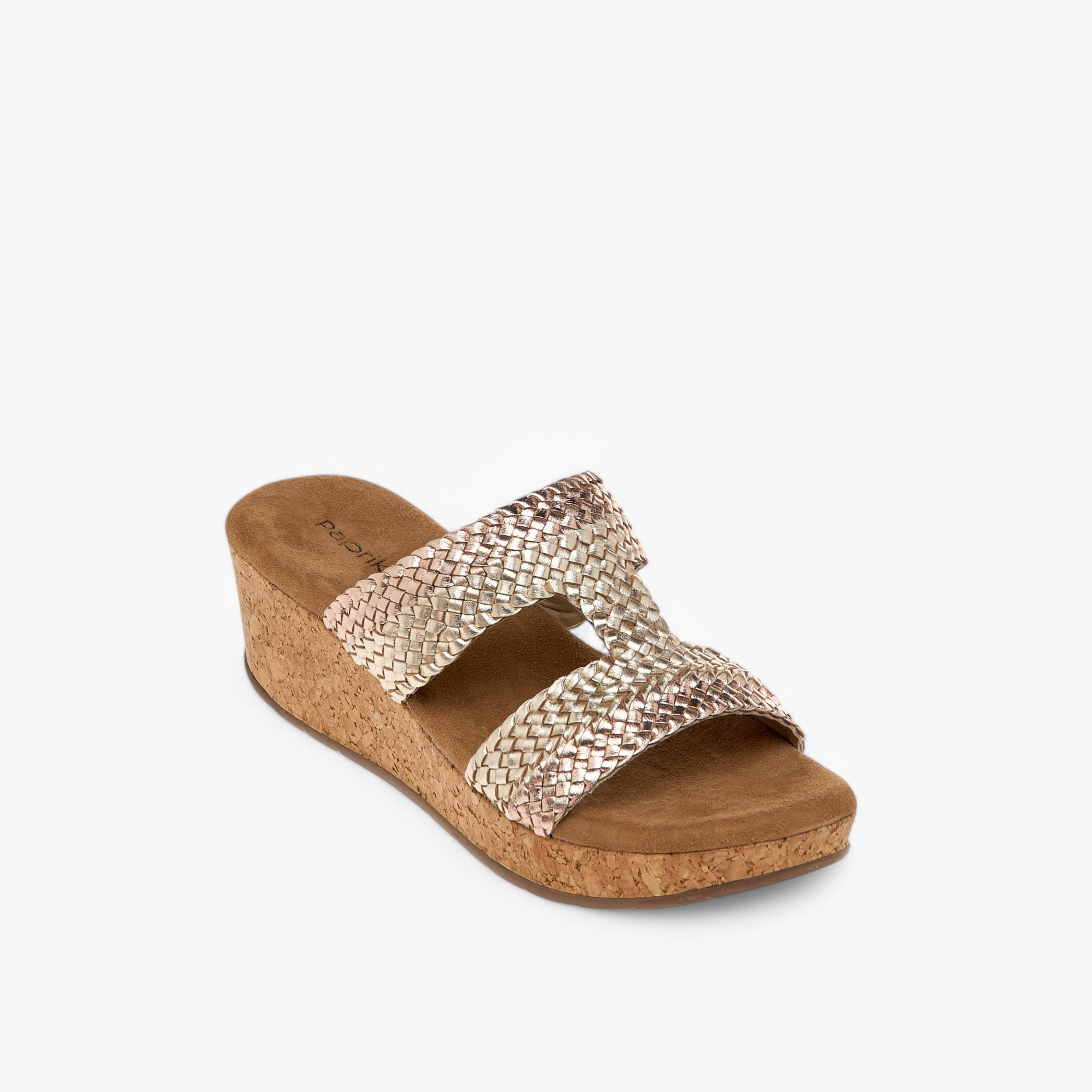 Paprika Textured Leather Slip-On Comfort Sandals-women-shoes-sandals-heeled-image-2