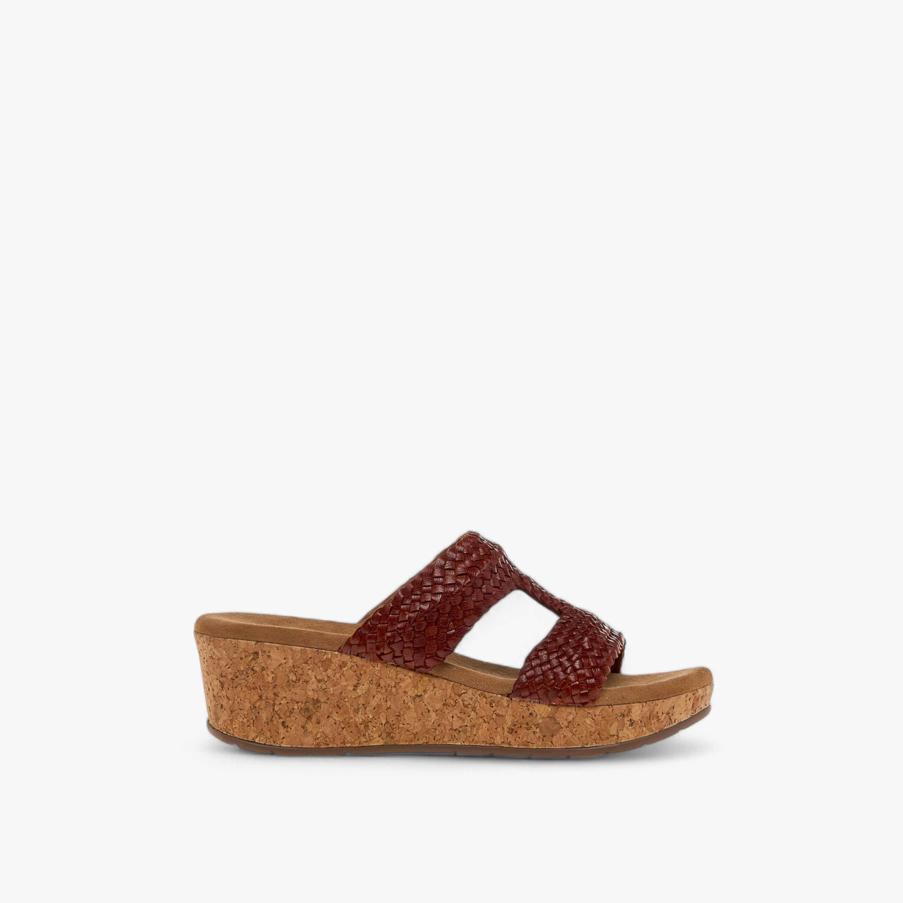 Paprika Textured Leather Slip-On Comfort Sandals-women-shoes-sandals-heeled-image-3