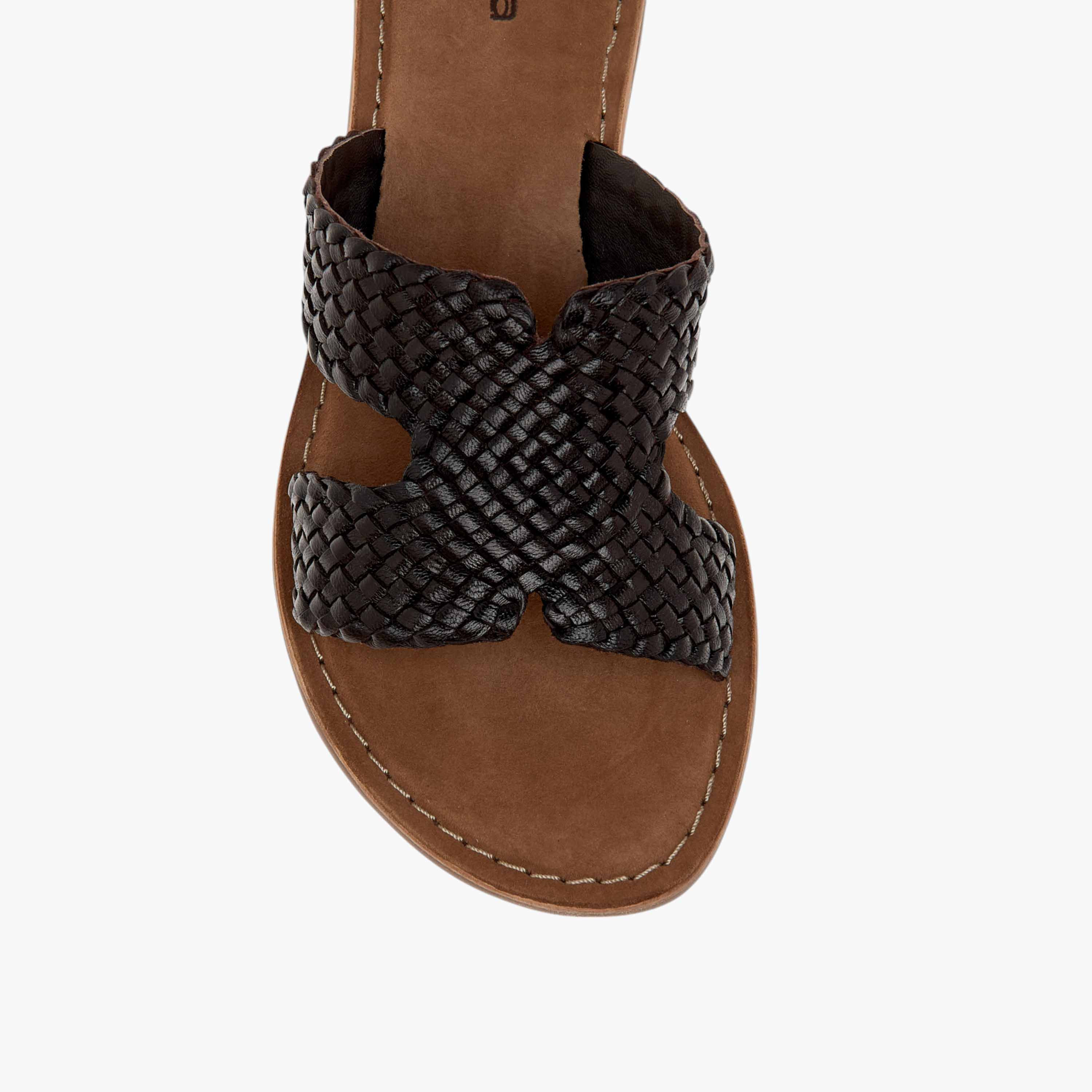 صندل مسطح سهل الارتداء بملمس جلد بارز من بابريكا-women-shoes-flats-sandals-image-2