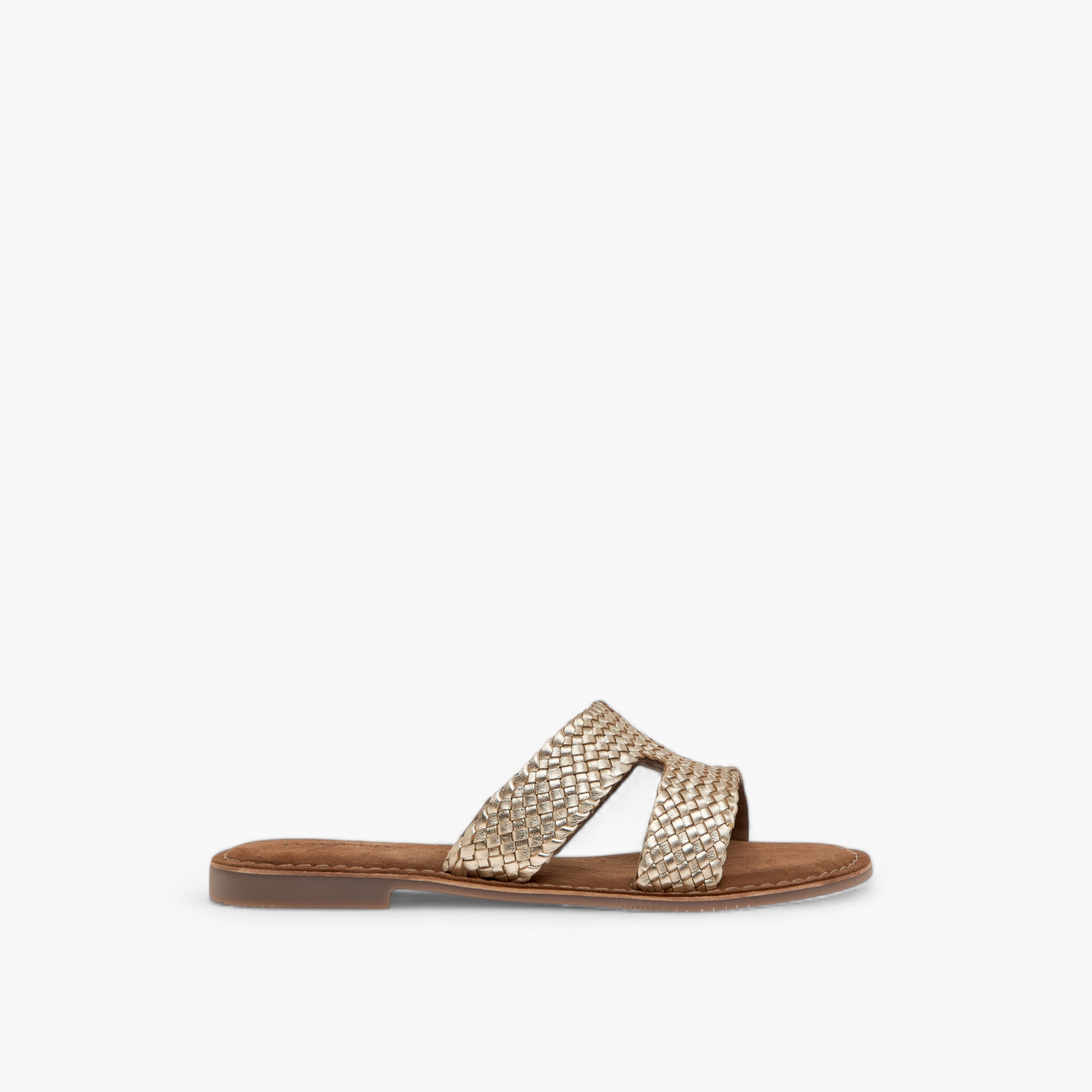 Paprika Textured Leather Slip-On Flat Sandals-women-shoes-flats-sandals-image-3