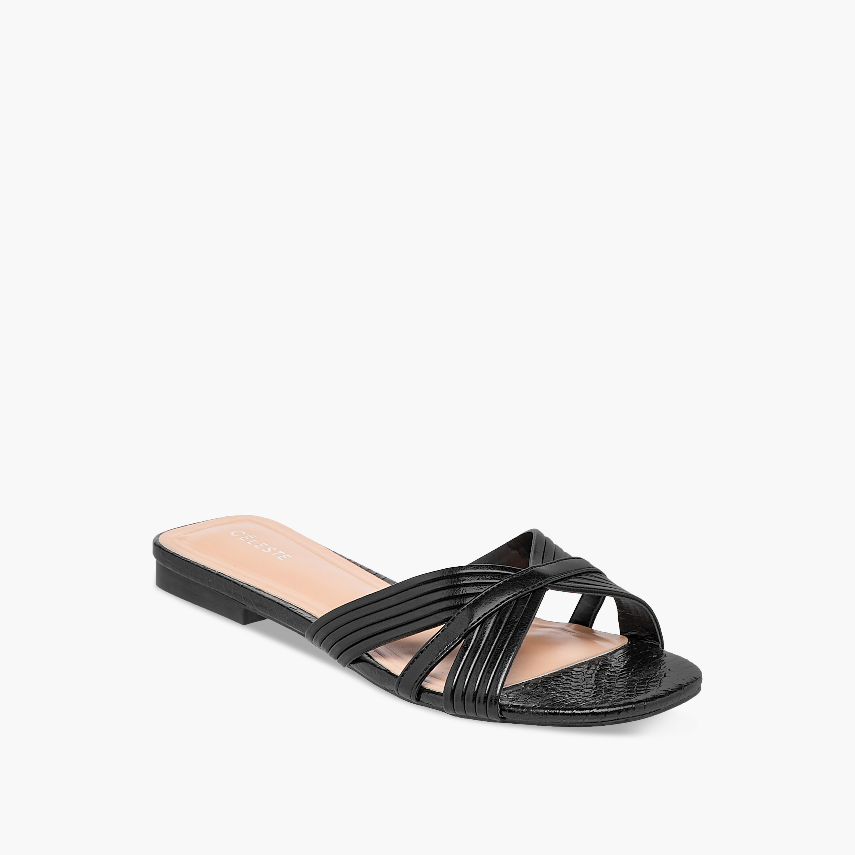 Celeste Women's Criss Cross Slip-On Flat Sandals-women-shoes-flats-sandals-image-2