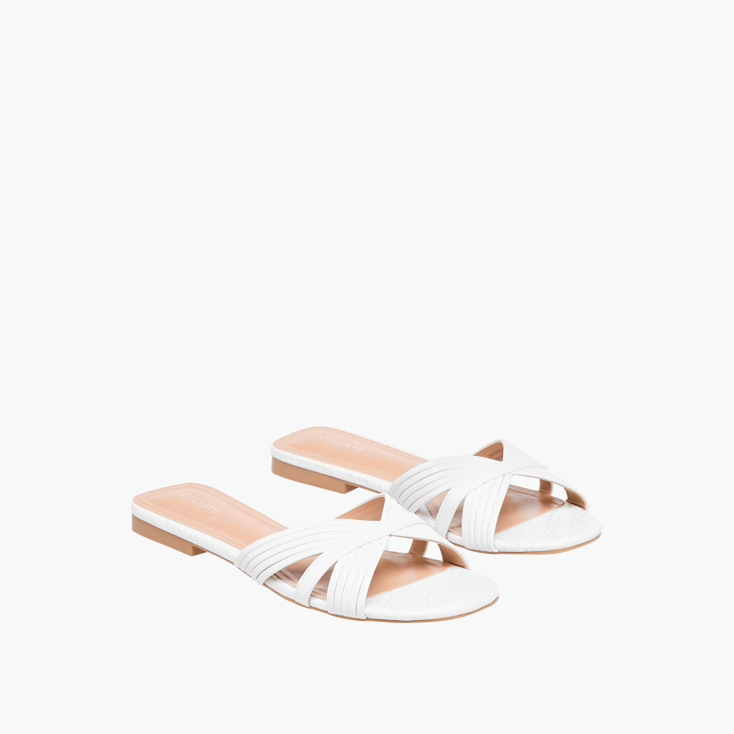 Celeste Women's Criss Cross Slip-On Flat Sandals-women-shoes-flats-sandals-image-1