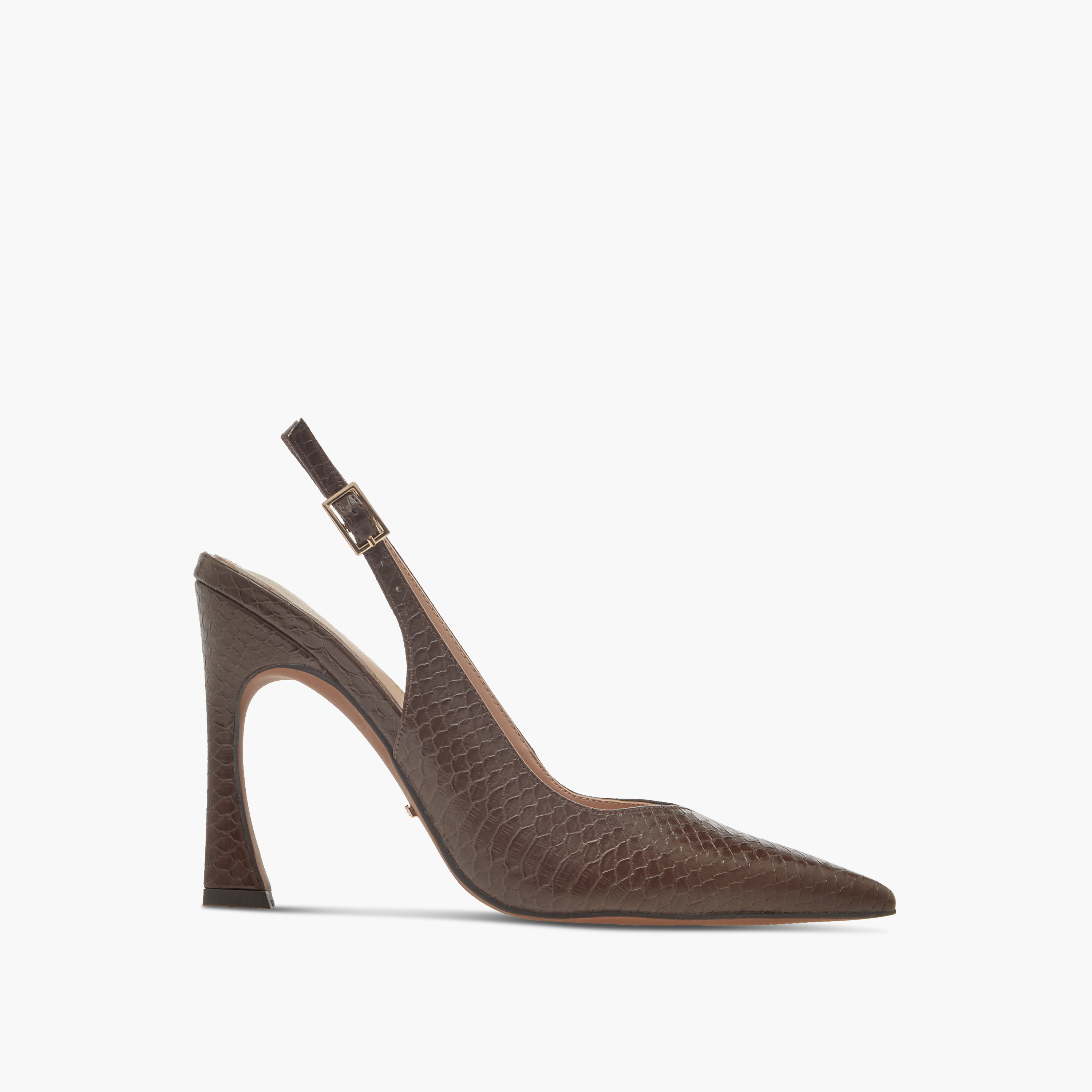 Paprika Pointed Toe Slingback Shoes with Buckle Closure and Stiletto Heels-women-shoes-sandals-heeled-image-3