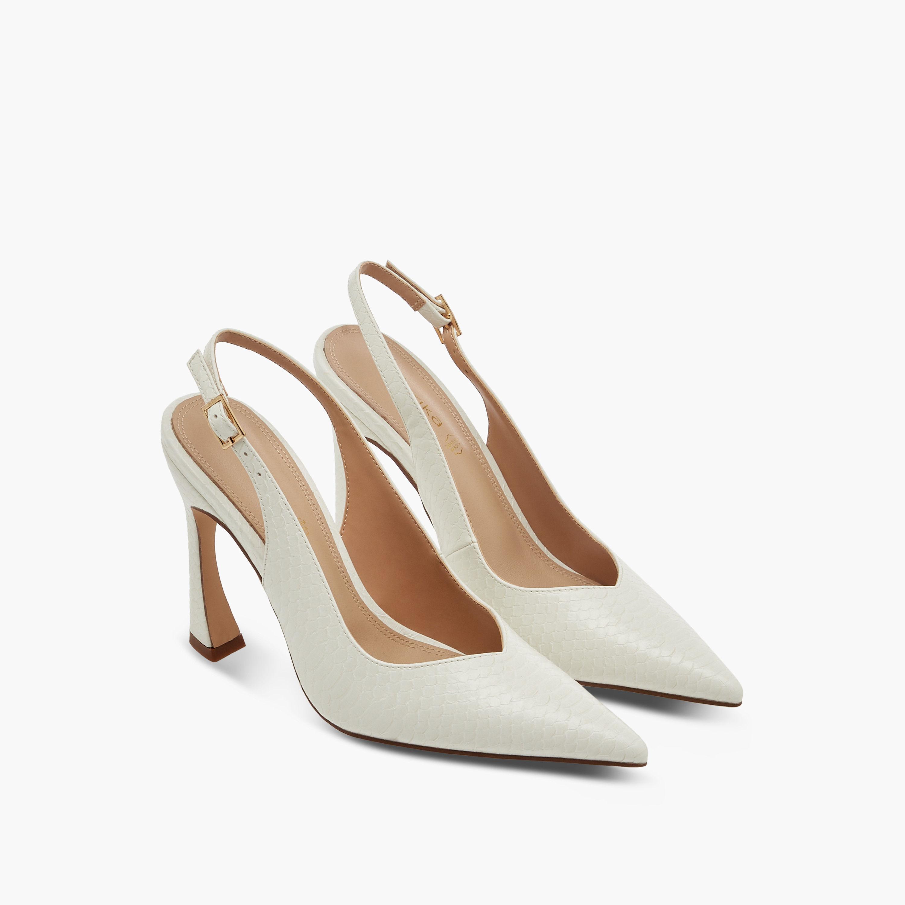 حذاء سادة بمقدمة مدببة وحزام خلفي وإبزيم إغلاق وكعب ستيليتو من بابريكا-women-shoes-sandals-heeled-image-1