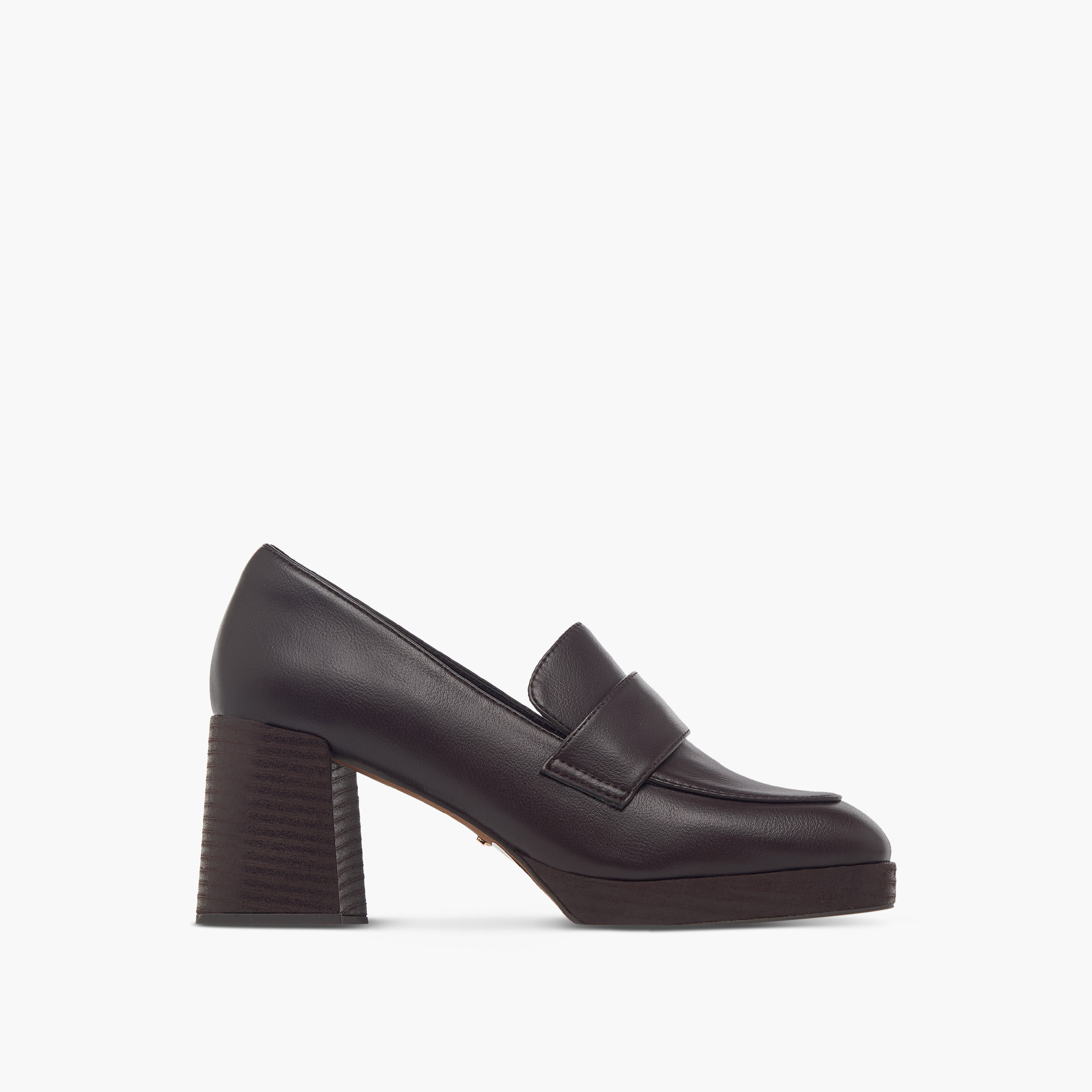 Paprika Solid Slip-On Loafers with Block Heels-women-shoes-heels-image-3