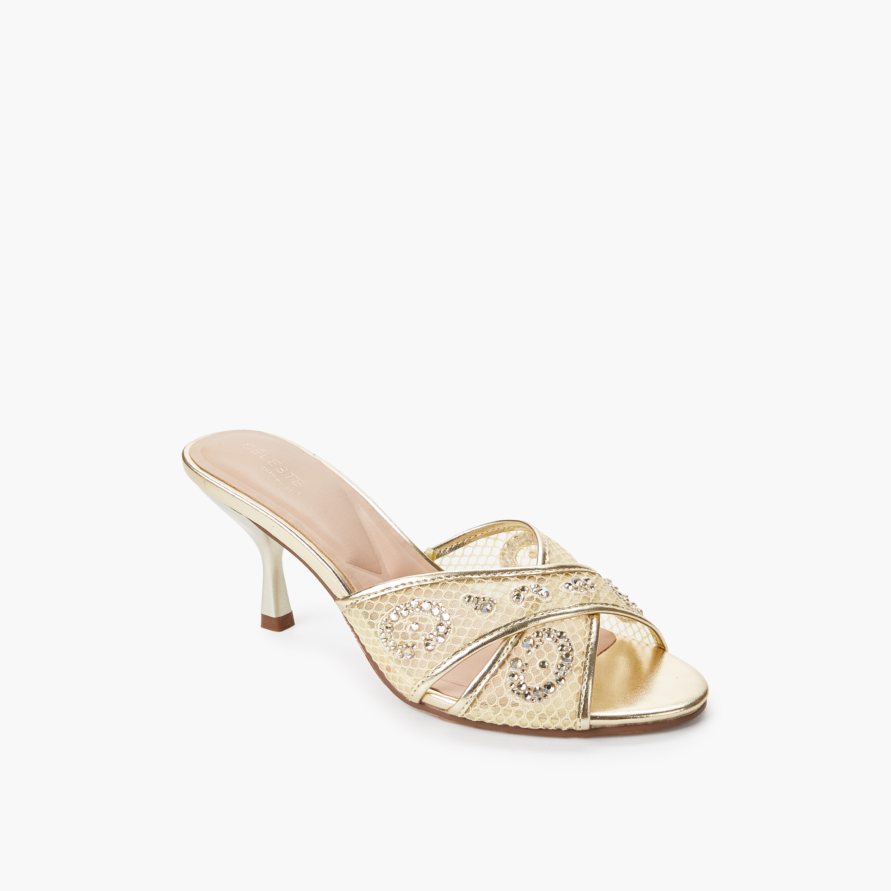 صندل بحزام متقاطع مزين للنساء من سيليست-women-shoes-sandals-heeled-image-2