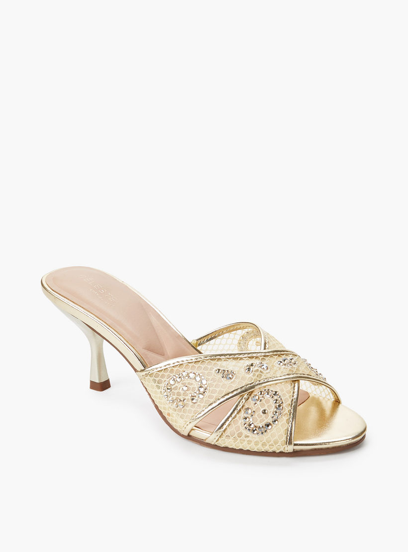 صندل بحزام متقاطع مزين للنساء من سيليست-women-shoes-sandals-heeled-image-2
