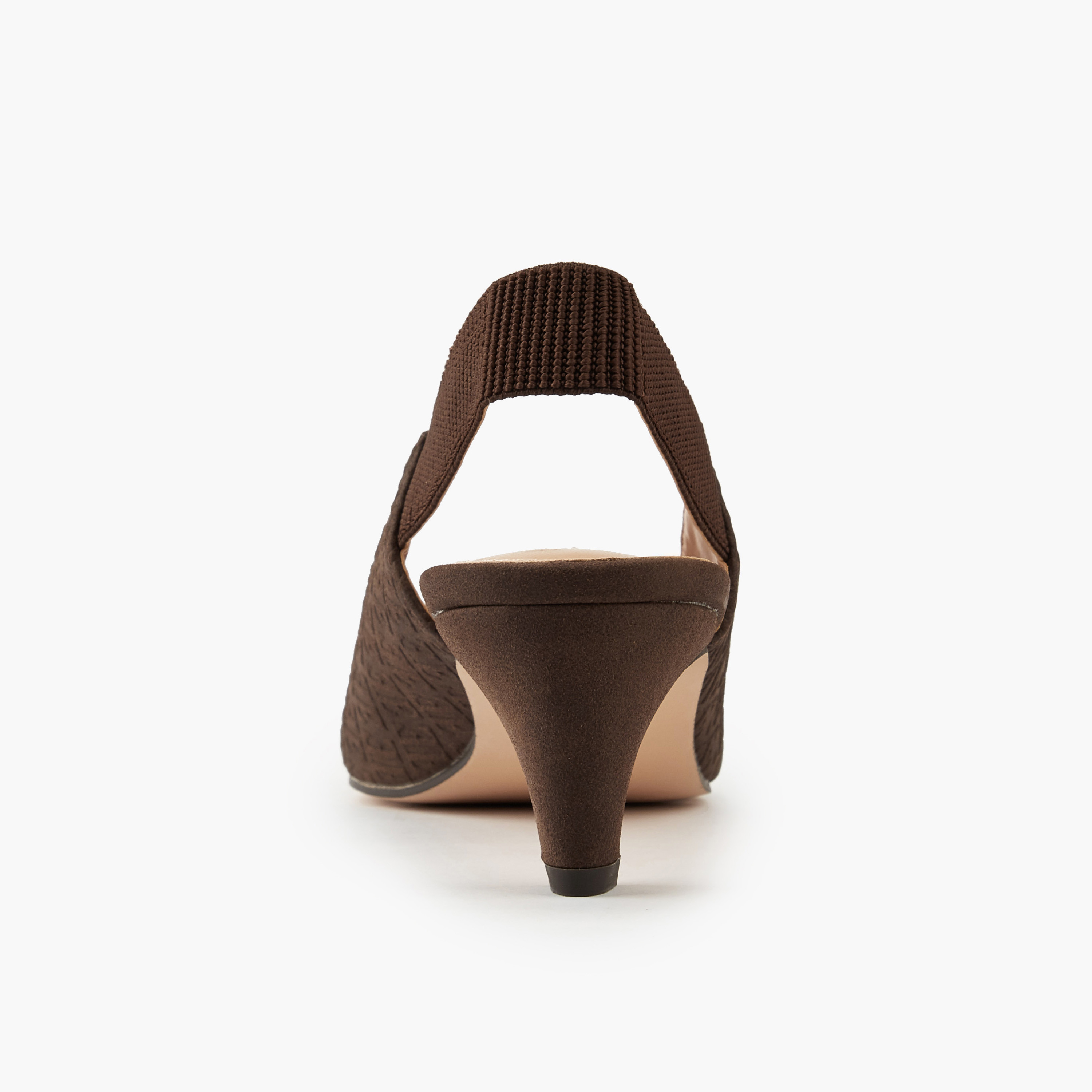 Elle Women's Monogram Embossed Slingback Shoes with Metal Accent-women-shoes-sandals-heeled-image-5