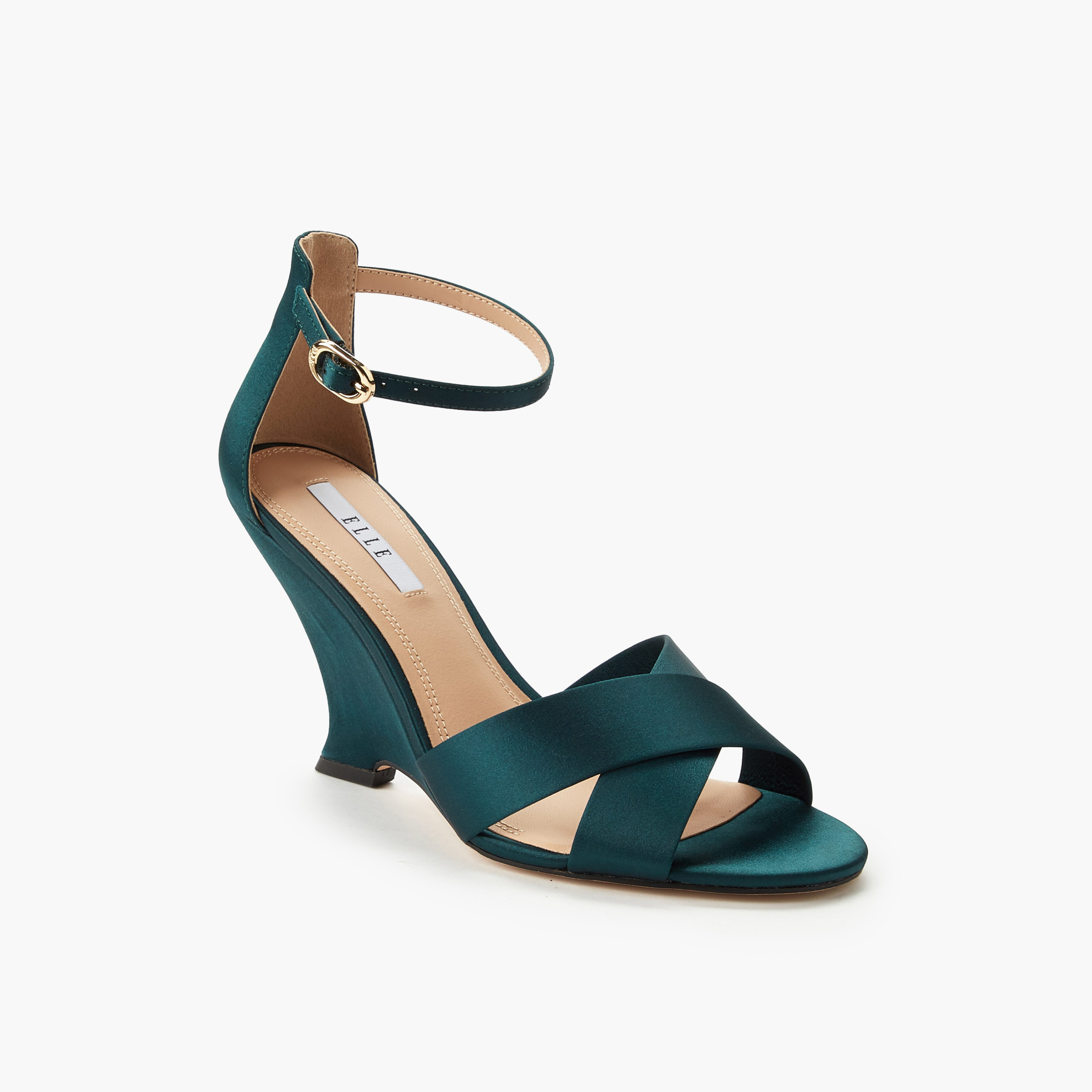 صندل بأحزمة متقاطعة وكعب ويدج للنساء من إل-women-shoes-sandals-heeled-image-2