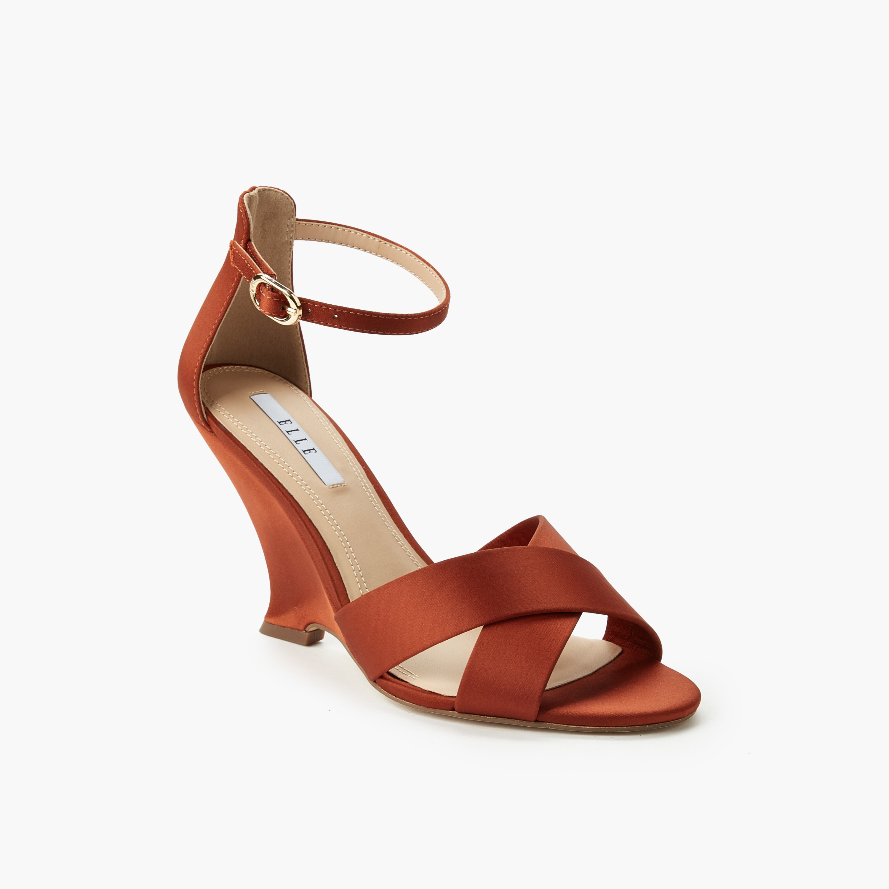 صندل بأحزمة متقاطعة وكعب ويدج للنساء من إل-women-shoes-sandals-heeled-image-2