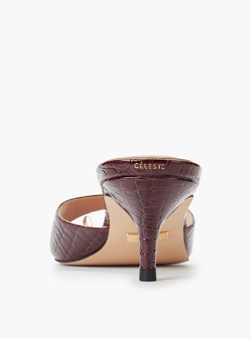 Celeste Women Textured Kitten Heel Sandals-women-shoes-sandals-heeled-image-4