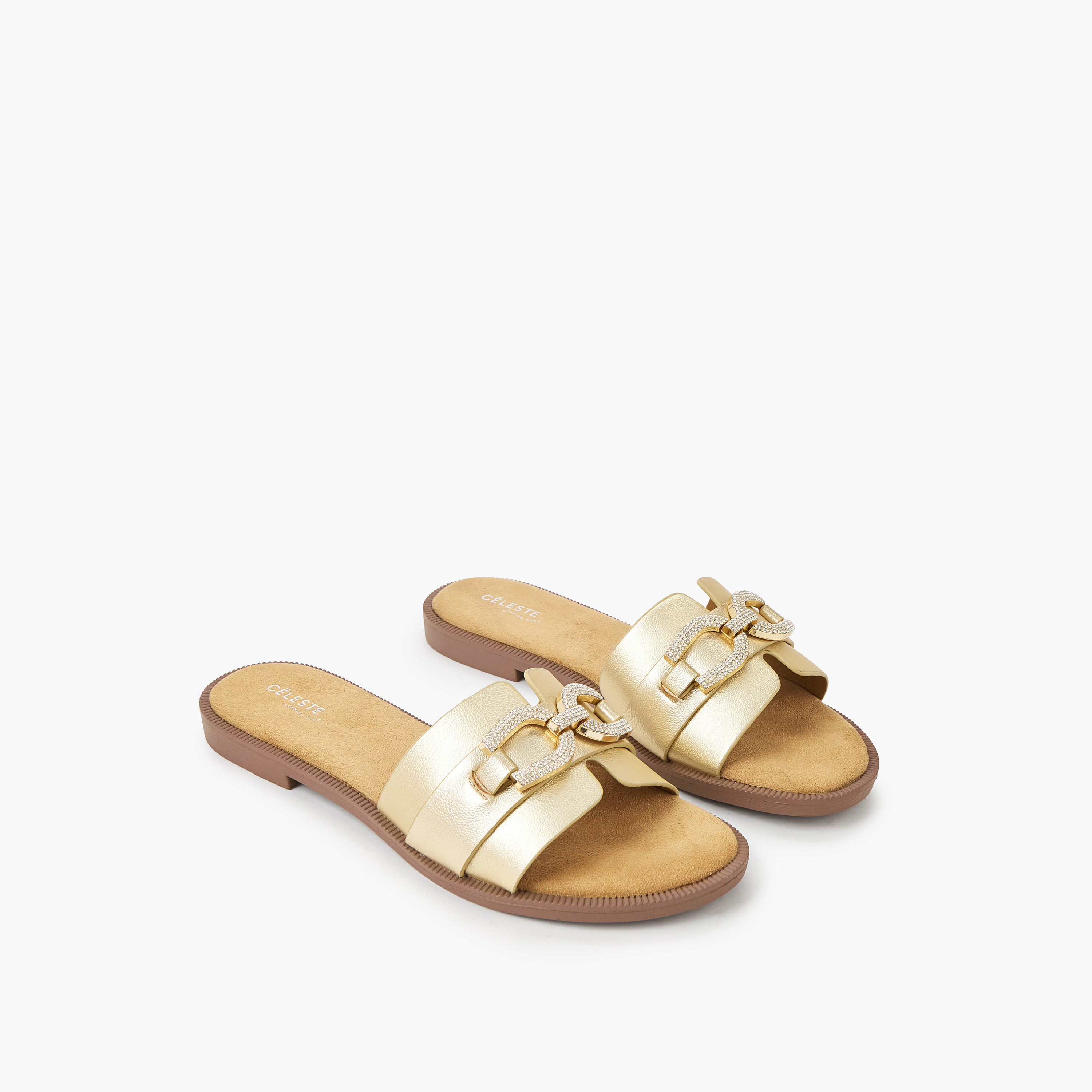 Celeste Women Stone Embellished Flat Sandals-women-shoes-flats-sandals-image-1