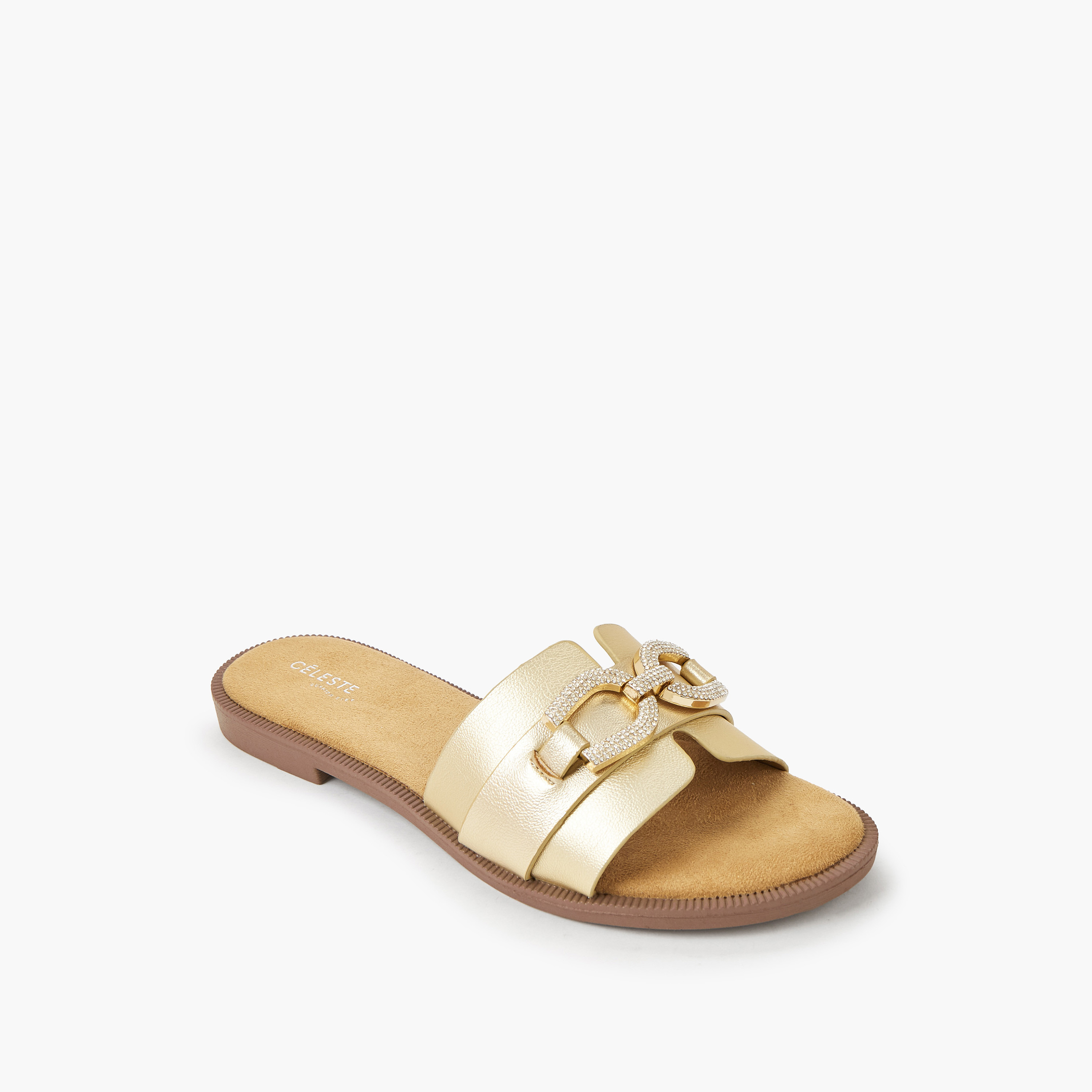 Celeste Women Stone Embellished Flat Sandals-women-shoes-flats-sandals-image-2
