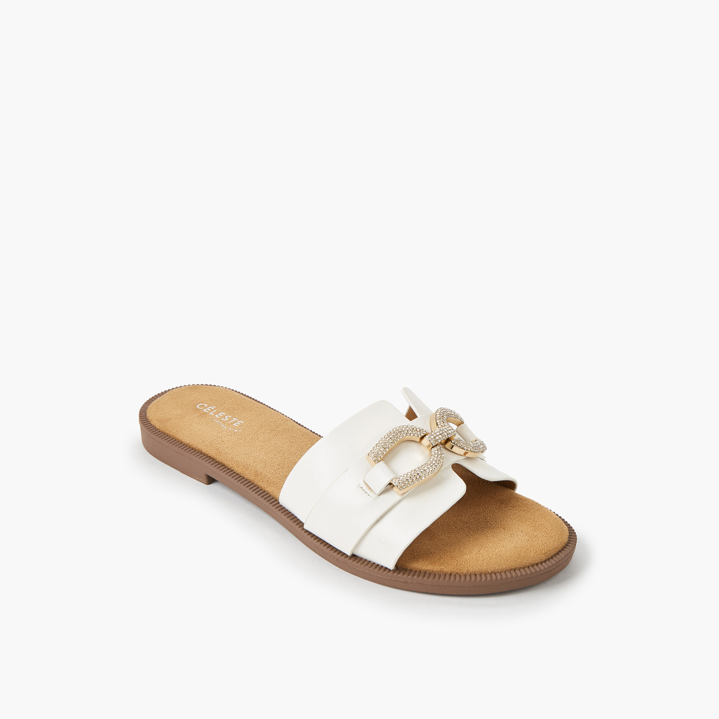Celeste Women Stone Embellished Flat Sandals-women-shoes-flats-sandals-image-2