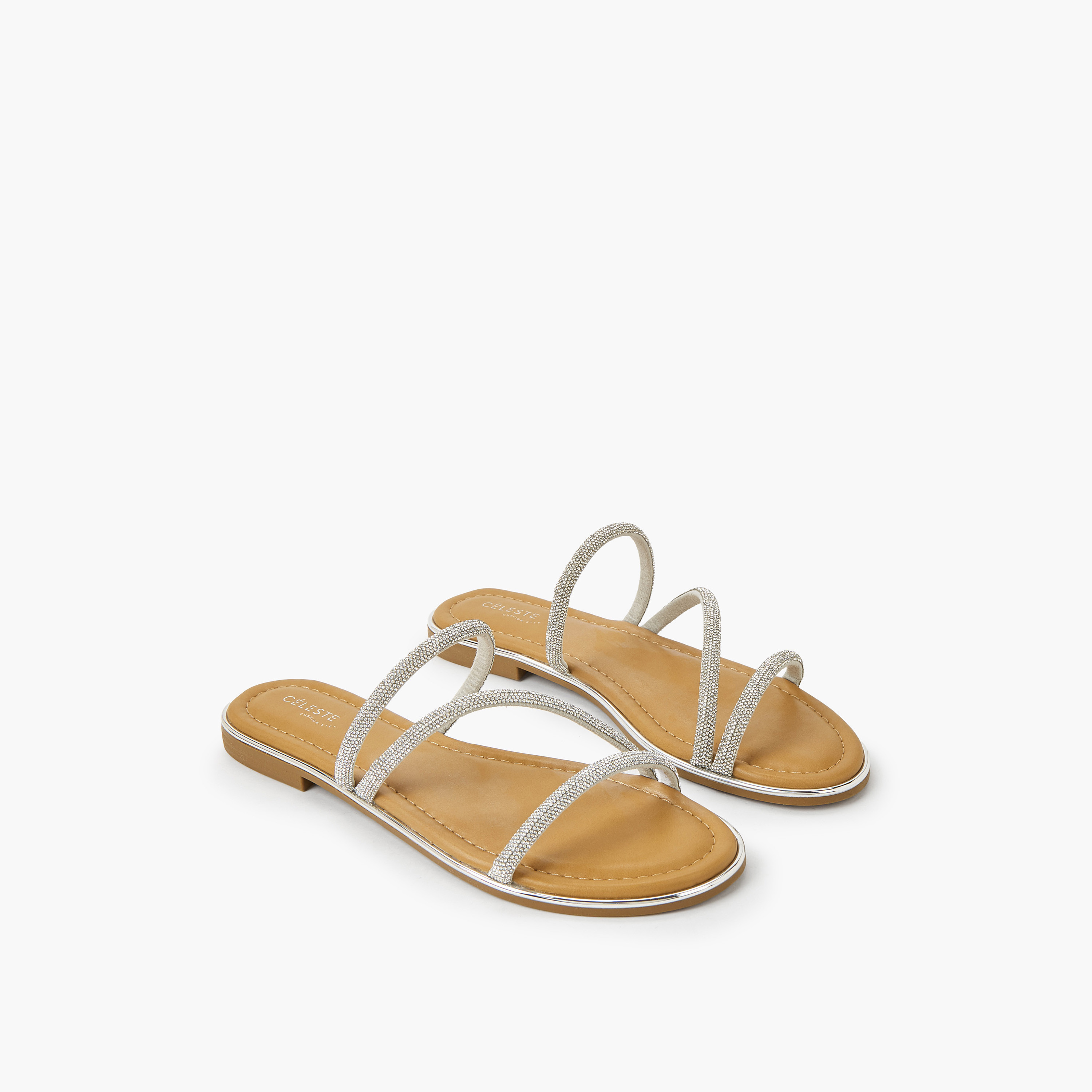 Celeste Women Stone Embellished Flat Sandals-women-shoes-flats-sandals-image-1