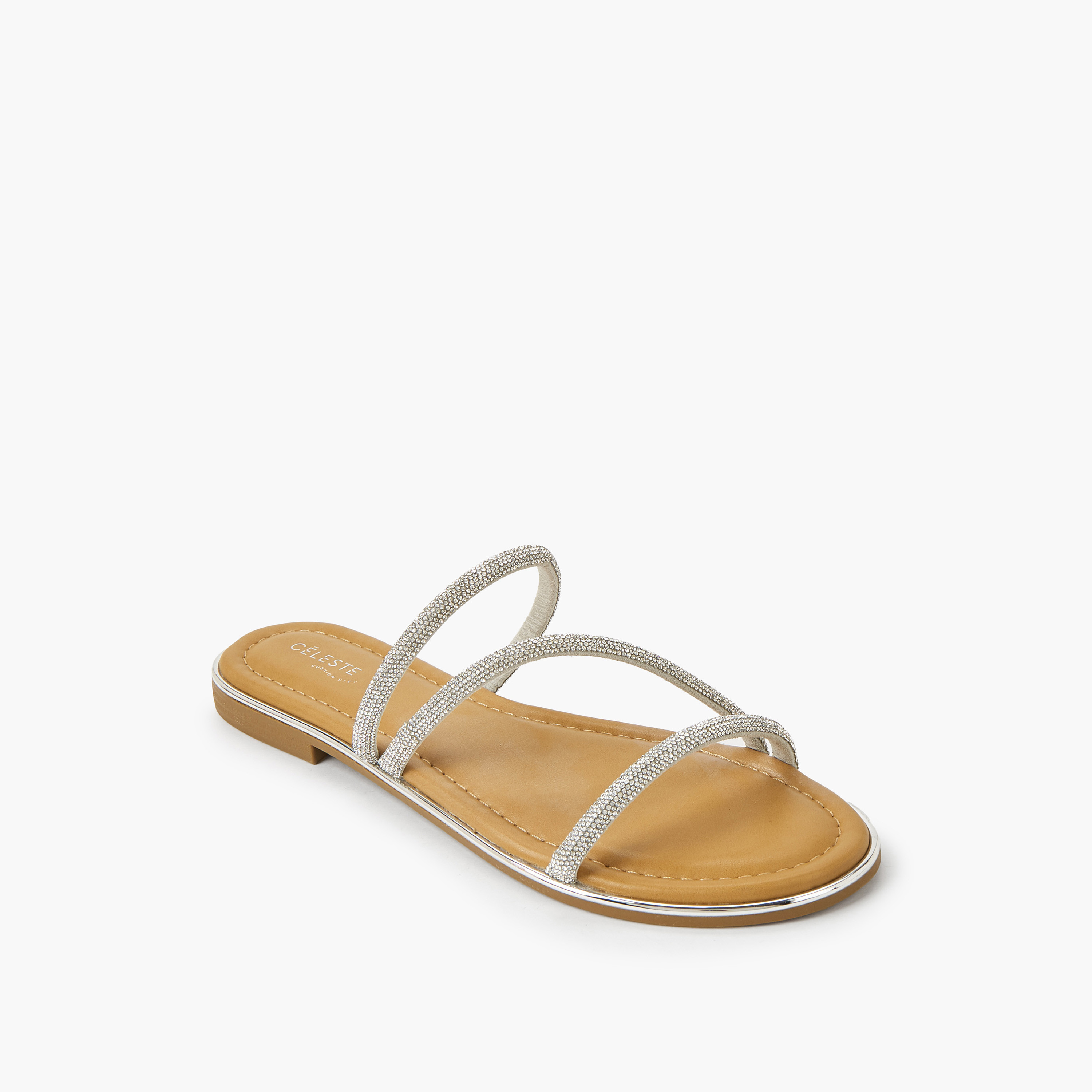 Celeste Women Stone Embellished Flat Sandals-women-shoes-flats-sandals-image-2