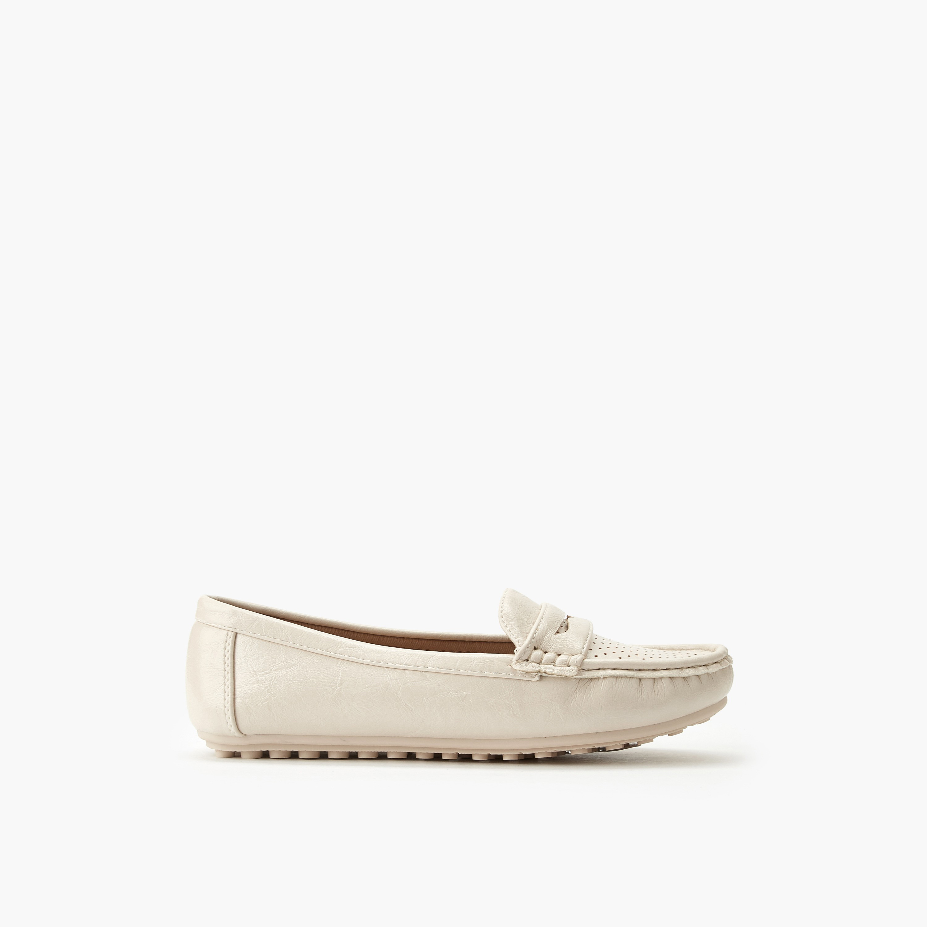 حذاء سهل الارتداء بنعل محبب وتفاصيل مثقبة للنساء من لو كونفورت-women-shoes-loafersandmoccasins-image-3