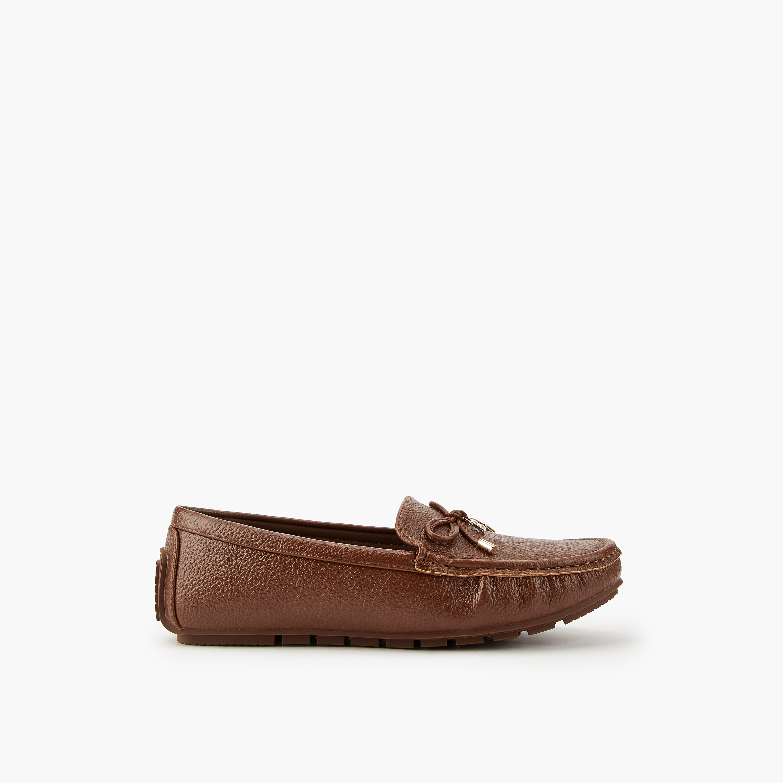 Flora Bella Textured Slip-On Moccasins with Bow-women-shoes-loafersandmoccasins-image-3
