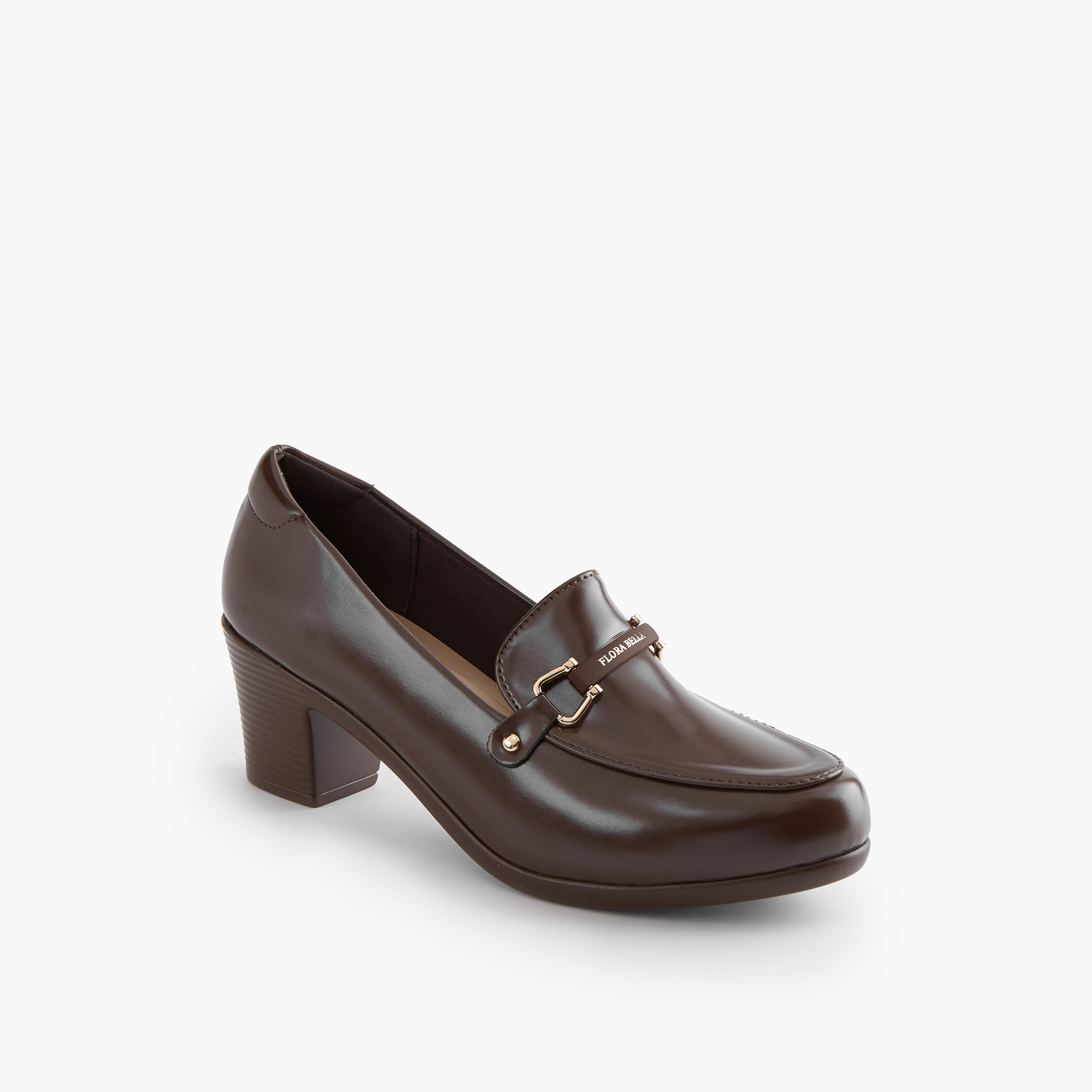 حذاء سهل الارتداء بتفاصيل محززة وكعب سميك من فلورا بيلا-women-shoes-heels-image-2