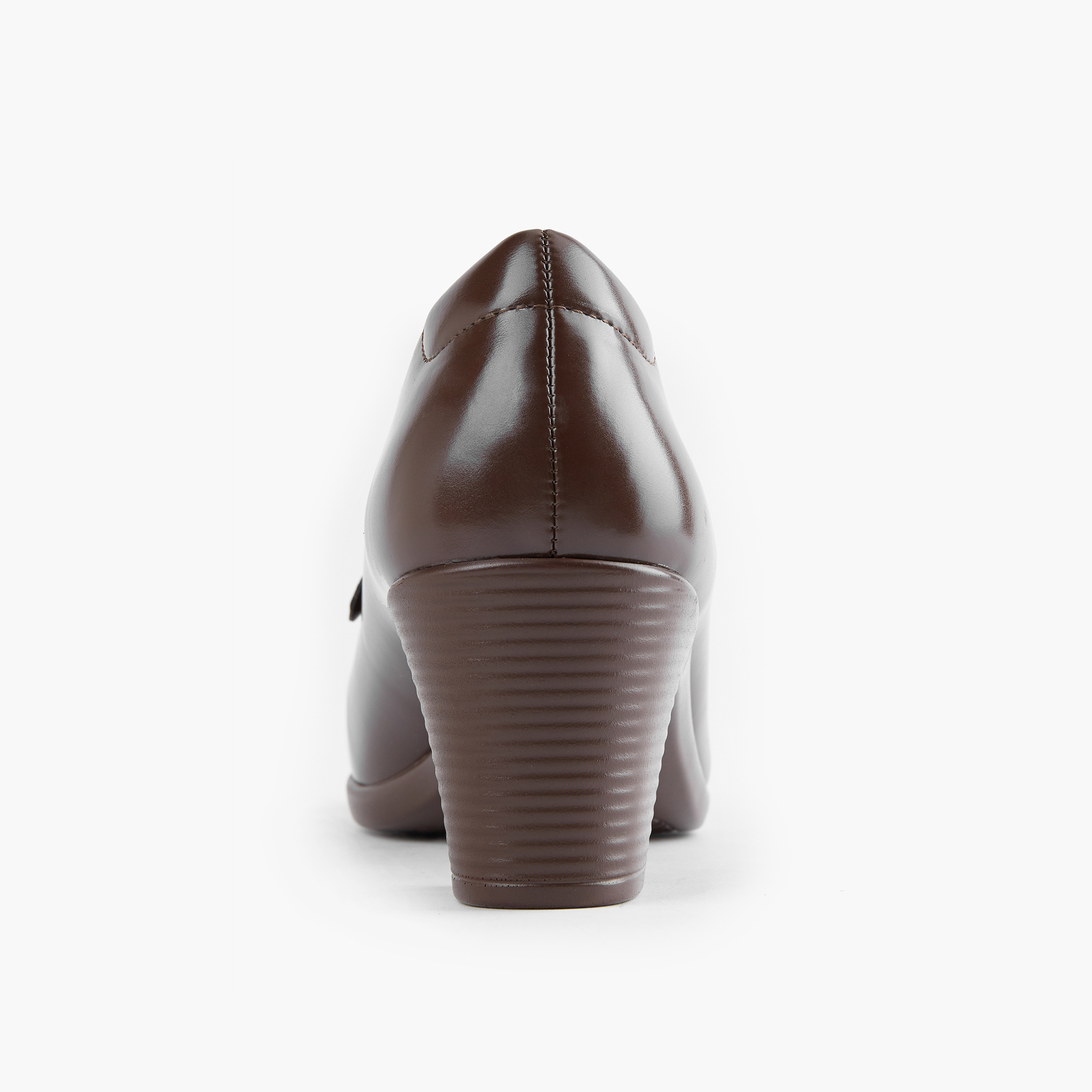 حذاء سهل الارتداء بتفاصيل محززة وكعب سميك من فلورا بيلا-women-shoes-heels-image-5
