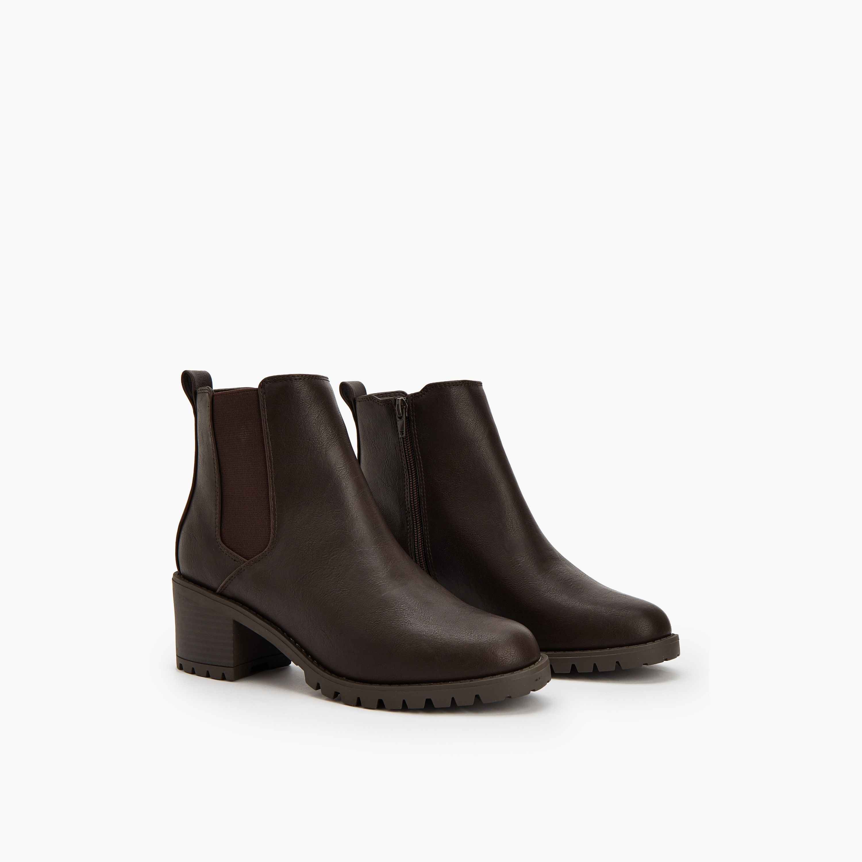 بوت طول الكاحل بكعب سميك للنساء من فلورا بيلا-women-shoes-boots-image-1