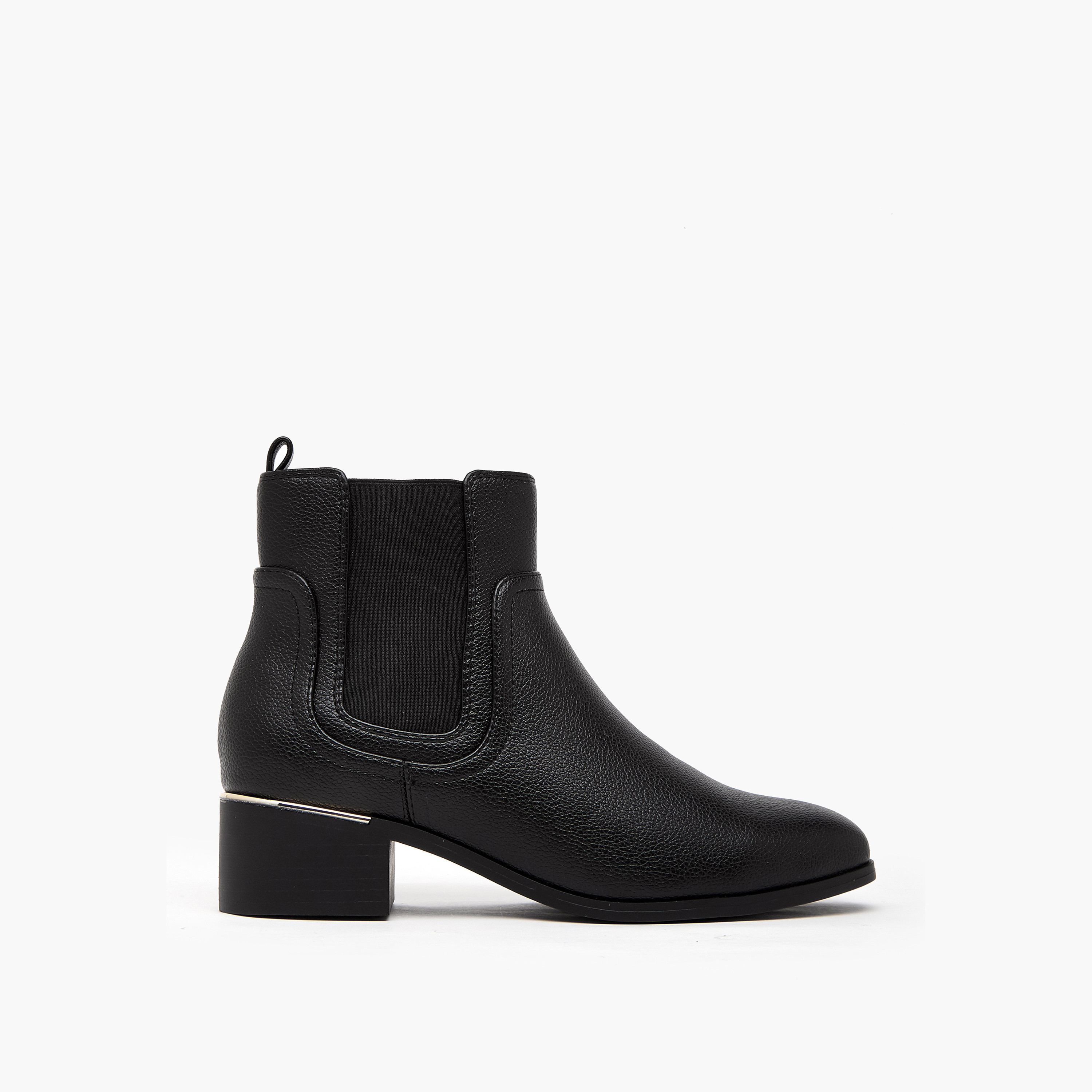 Flora Bella Solid Chelsea Ankle Boots with Block Heels-women-shoes-boots-image-3